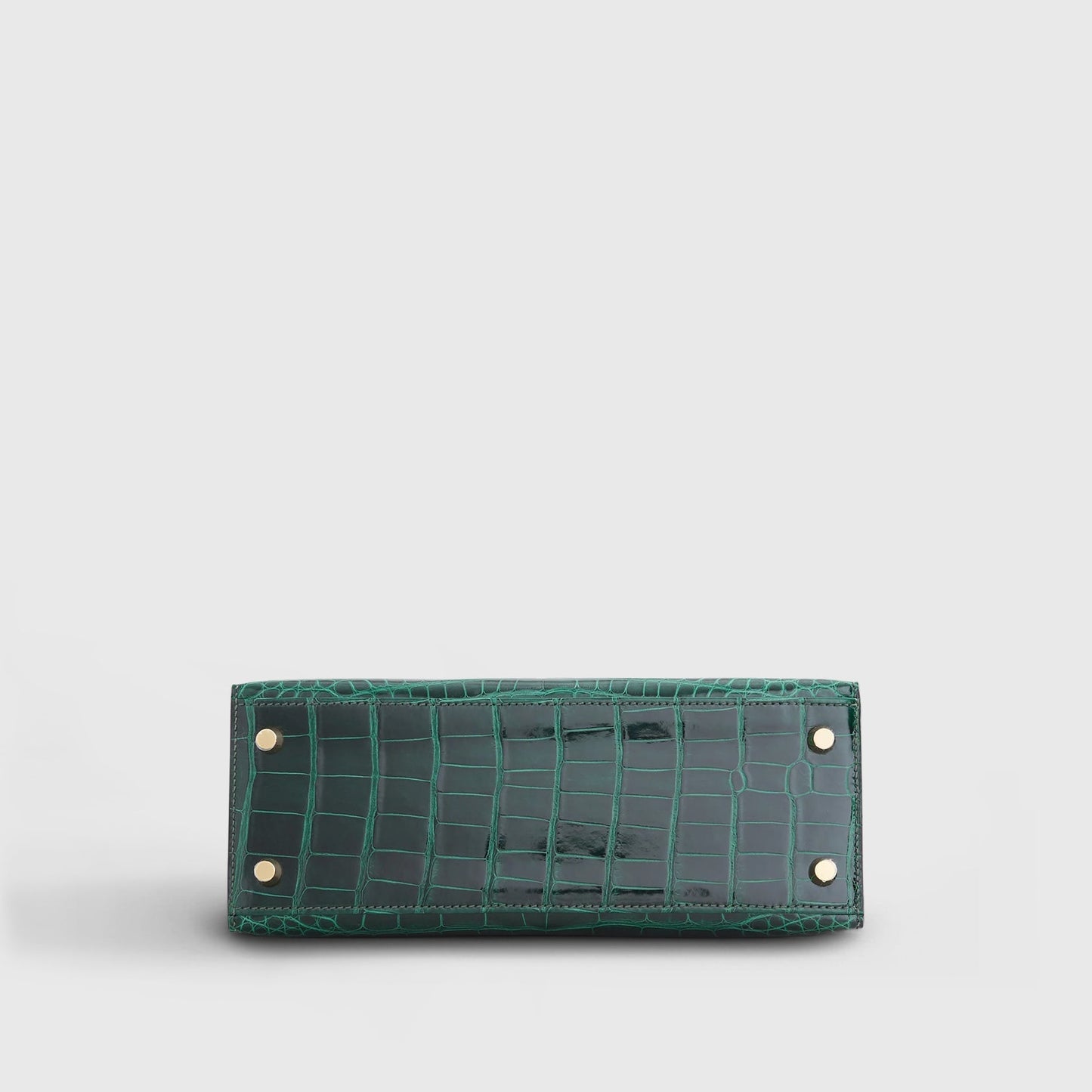 Hermès Kelly 25 Alligator Vert Fonce Shiny Gold Hardware