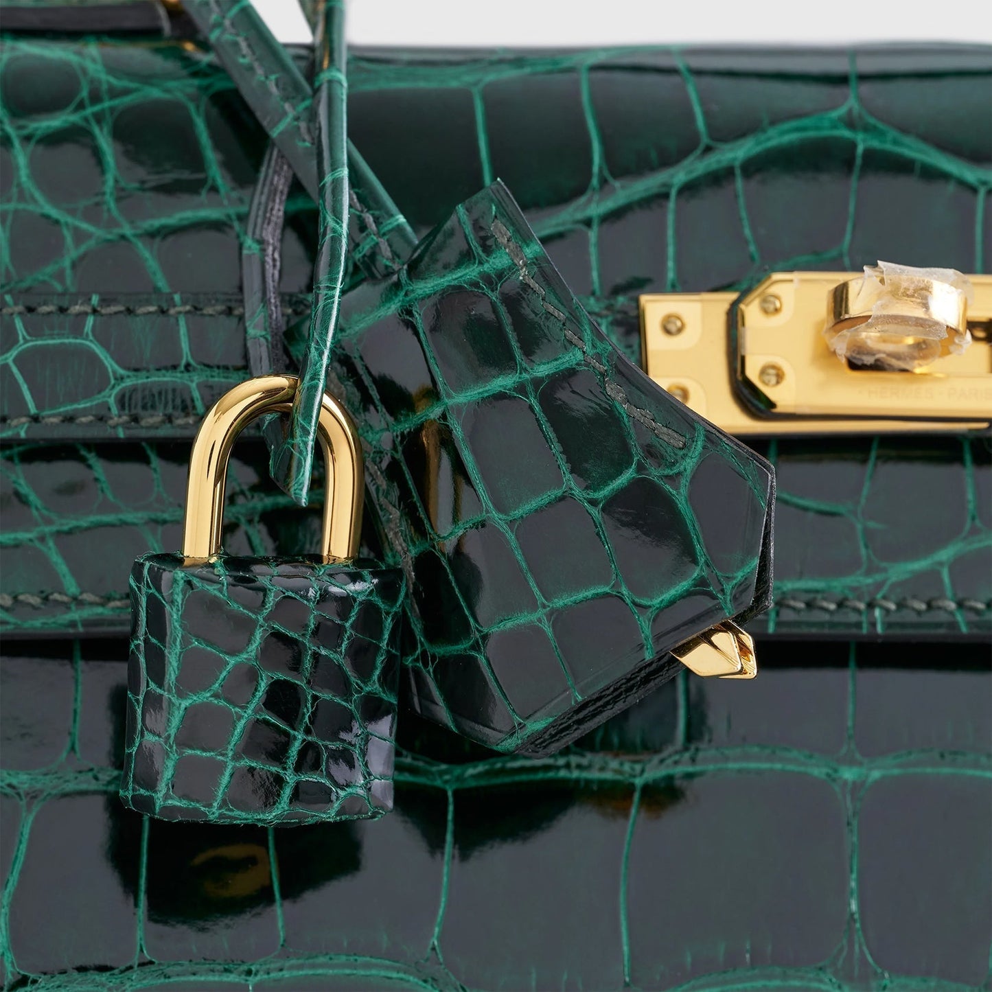 Hermès Kelly 25 Alligator Vert Fonce Shiny Gold Hardware