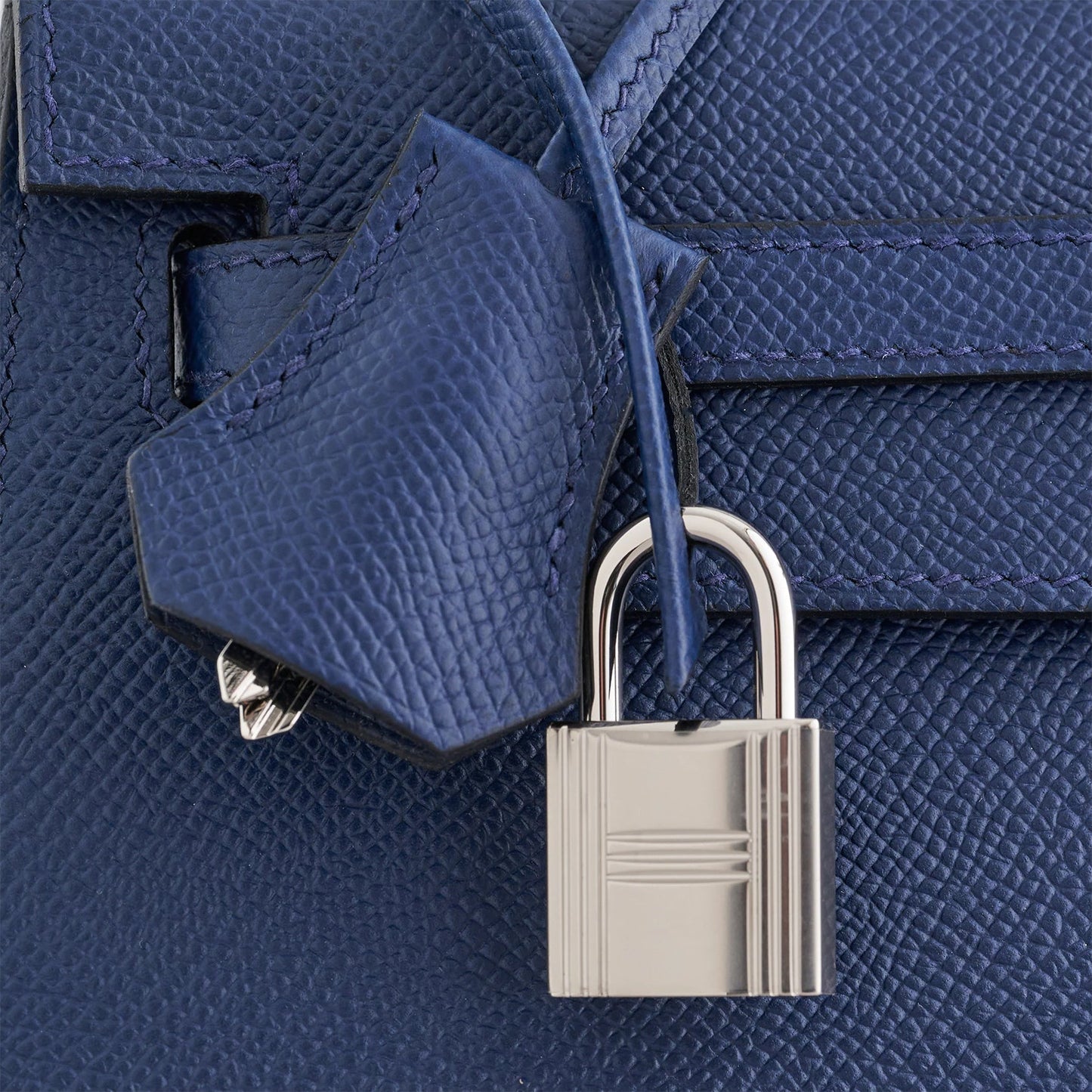 Hermès Kelly 25 Epsom Blue Navy Sellier Palladium Hardware