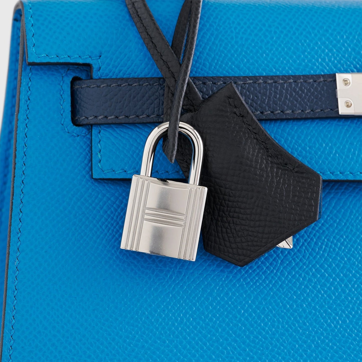 Hermès Kelly 25 Epsom Blue Zanzibar/Blue de Prusse/Black Sellier Palladium Hardware