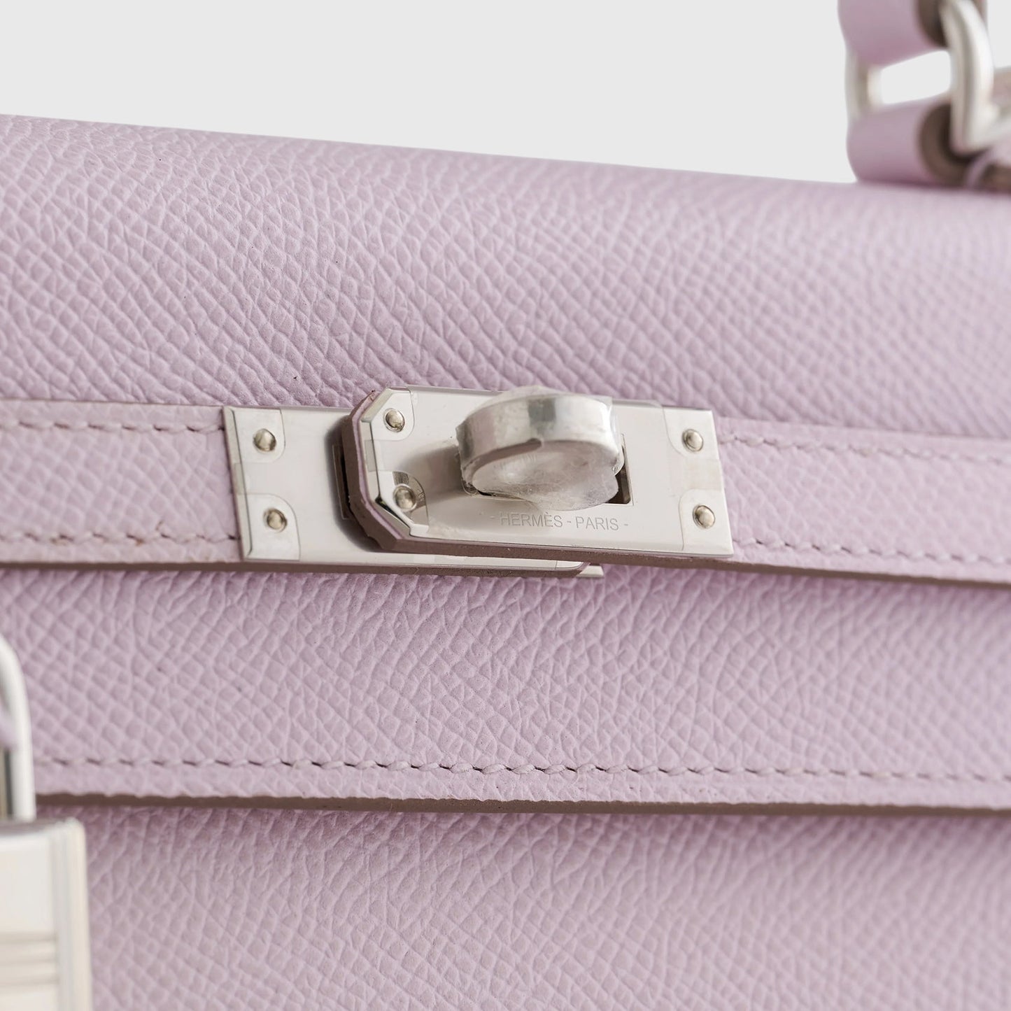 Hermès Kelly 25 Epsom Mauve Pale Palladium Hardware