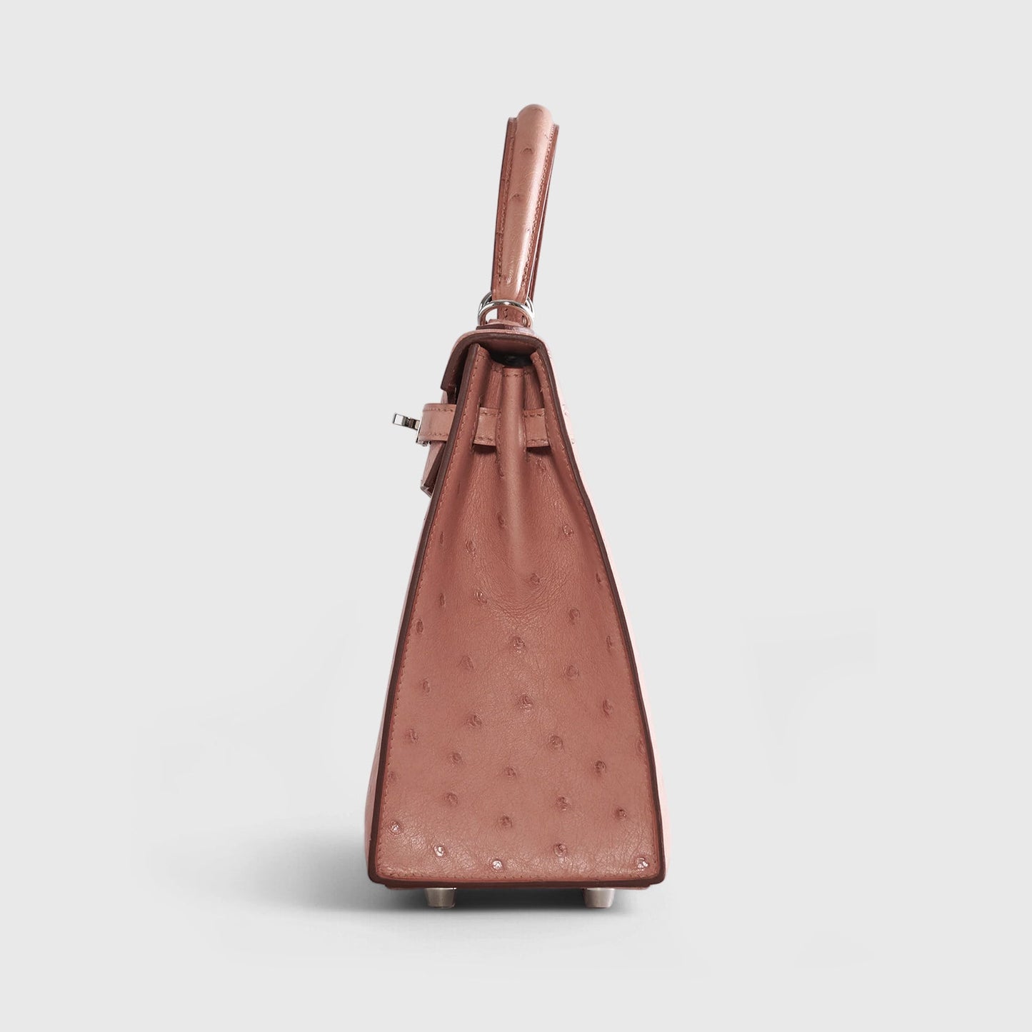 Hermès Kelly 25 Ostrich Terre Cuite Palladium Hardware