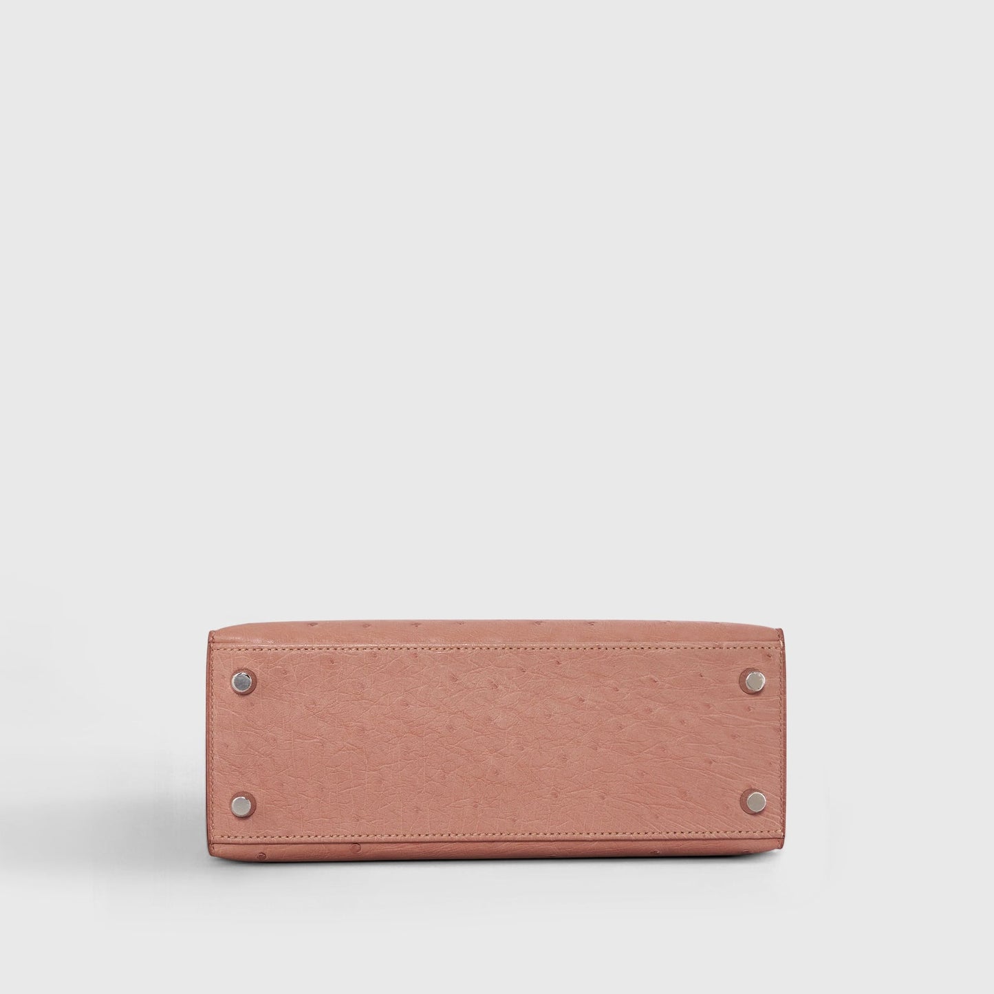 Hermès Kelly 25 Ostrich Terre Cuite Palladium Hardware
