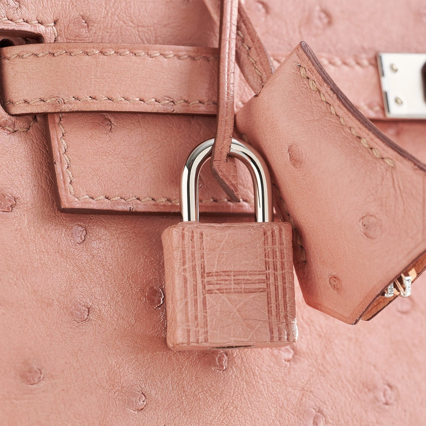 Hermès Kelly 25 Ostrich Terre Cuite Palladium Hardware