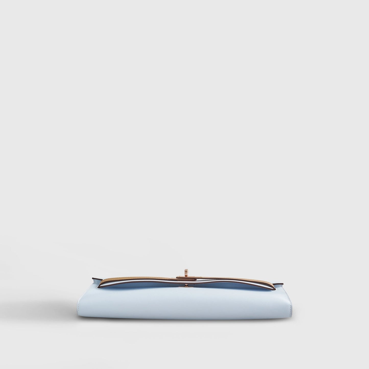 Hermès Kelly Cut Swift Blue Brume/Biscuit Rose Gold Hardware HSS