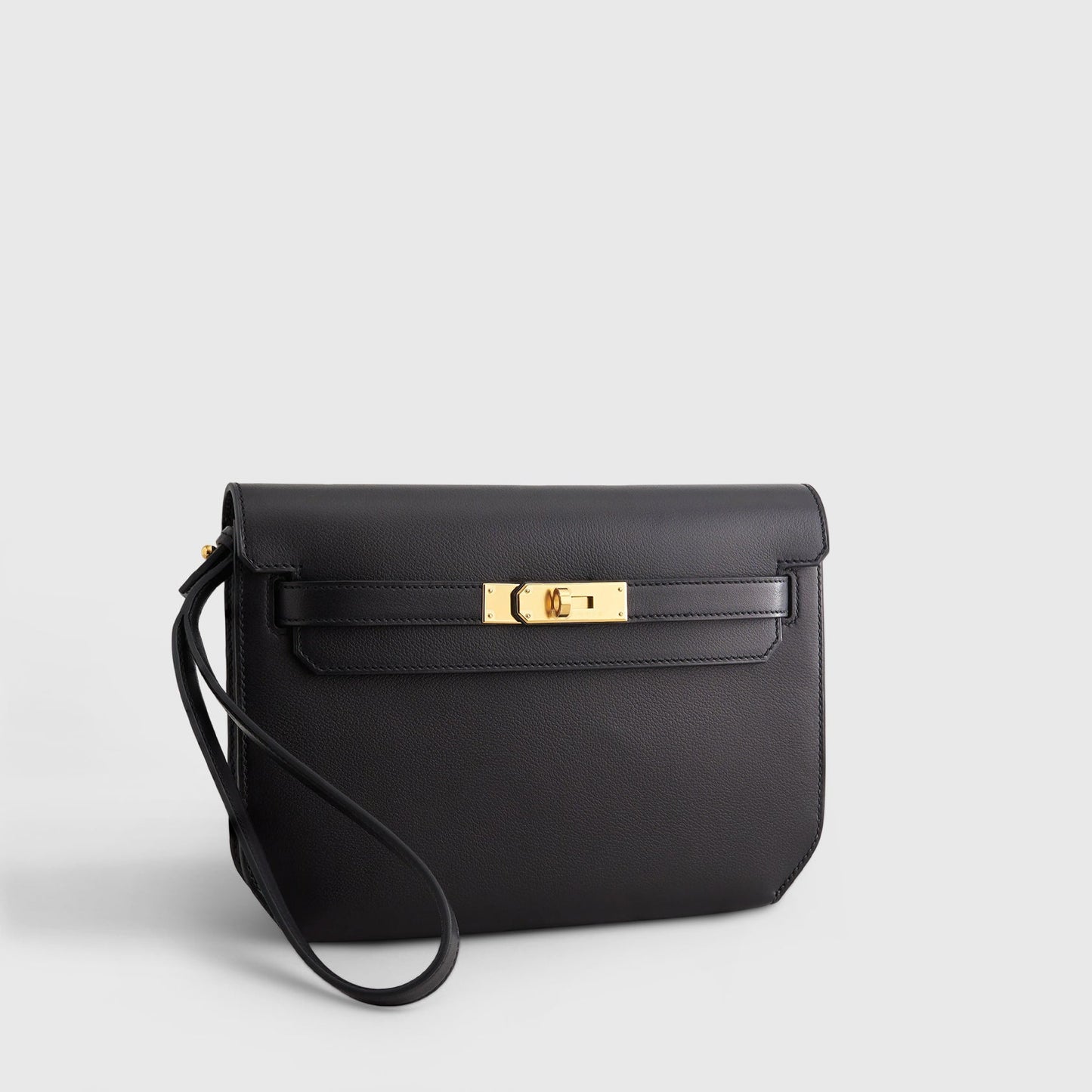 Hermès Kelly Depeches 25 Evercolor Black Gold Hardware