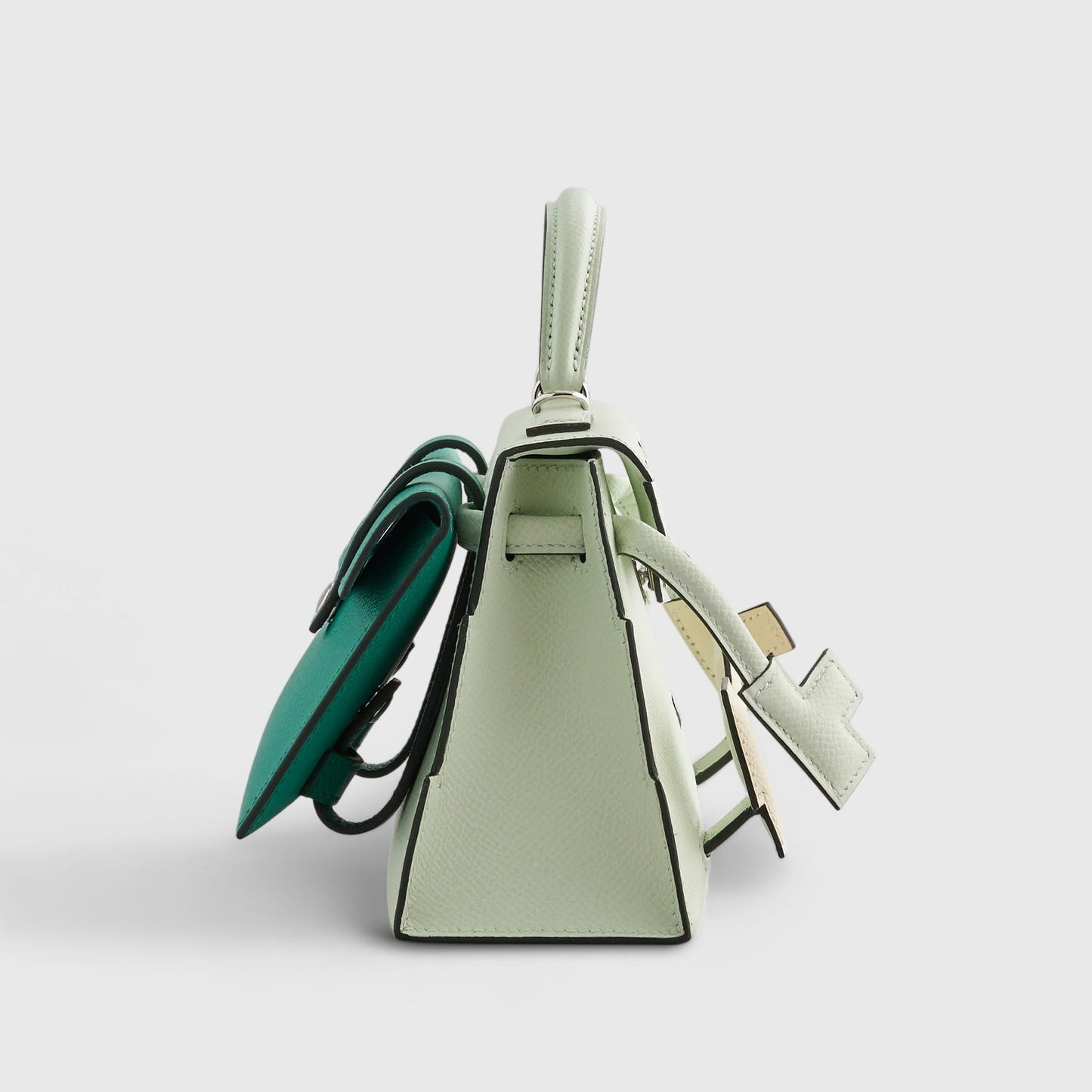 Hermès Kelly Doll Picto Mini Epsom Vert Fizz/Nata/Rose Texas/Vert Jade Palladium Hardware