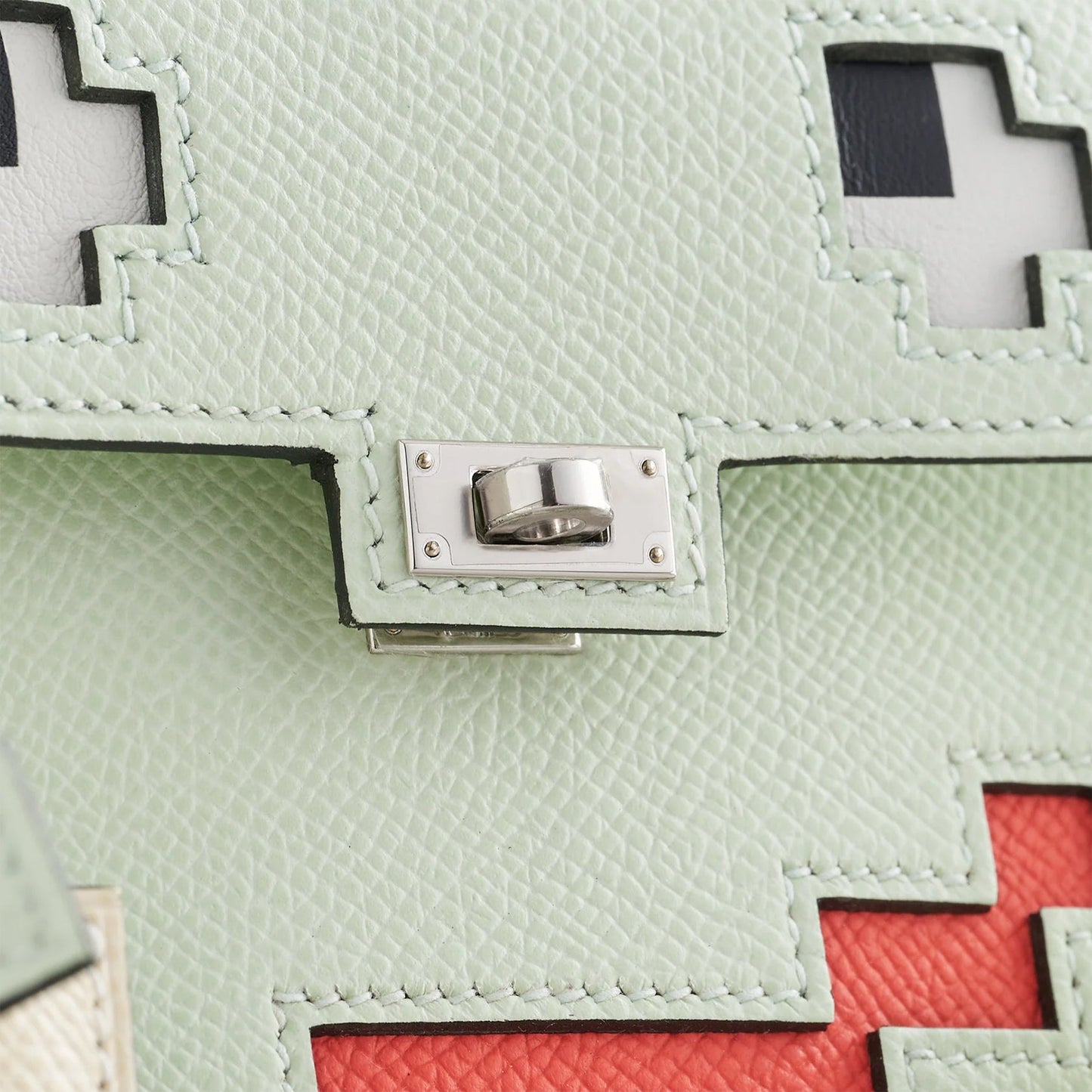 Hermès Kelly Doll Picto Mini Epsom Vert Fizz/Nata/Rose Texas/Vert Jade Palladium Hardware