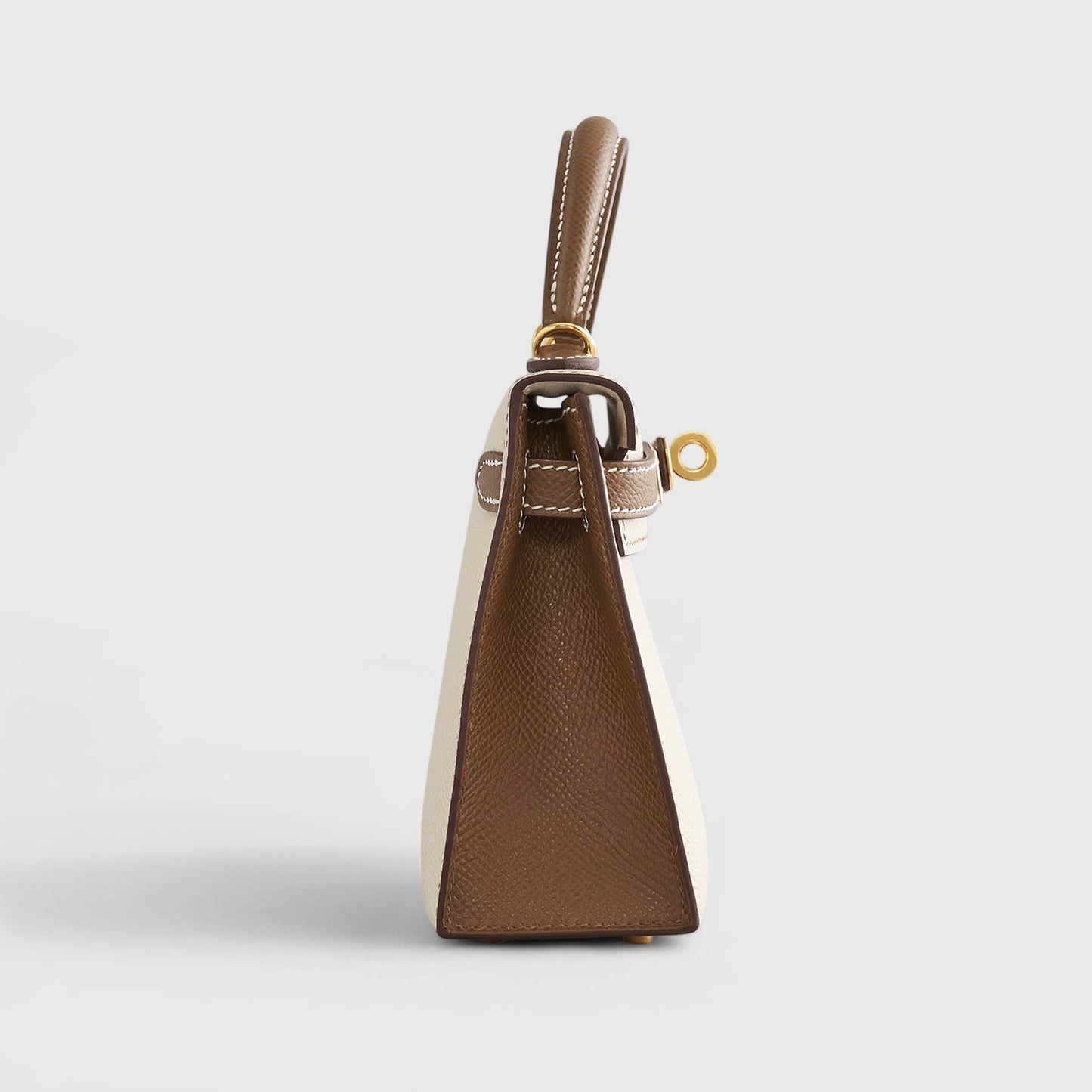 Hermès Kelly Mini Epsom Craie/Alezan Sellier Gold Hardware HSS