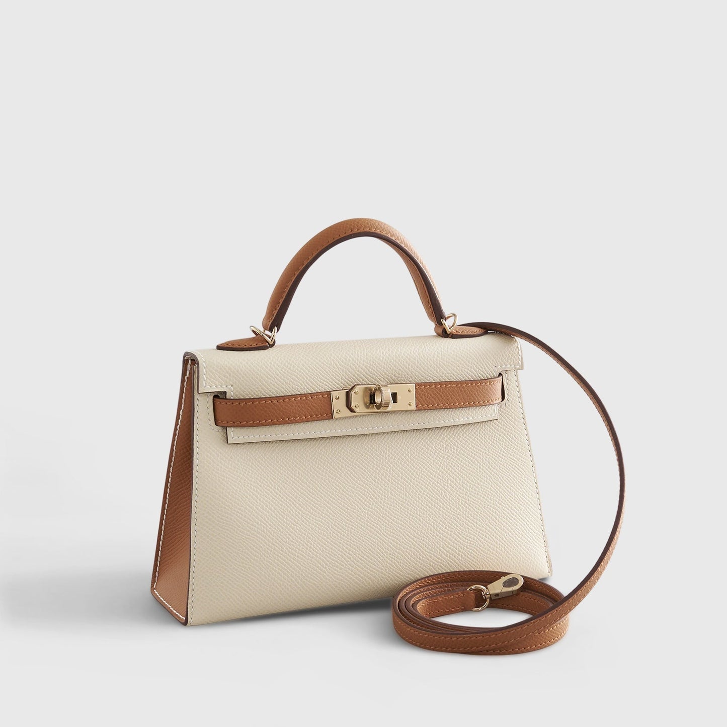 Hermès Kelly Mini Epsom Craie/Gold Sellier Permabrass Hardware HSS