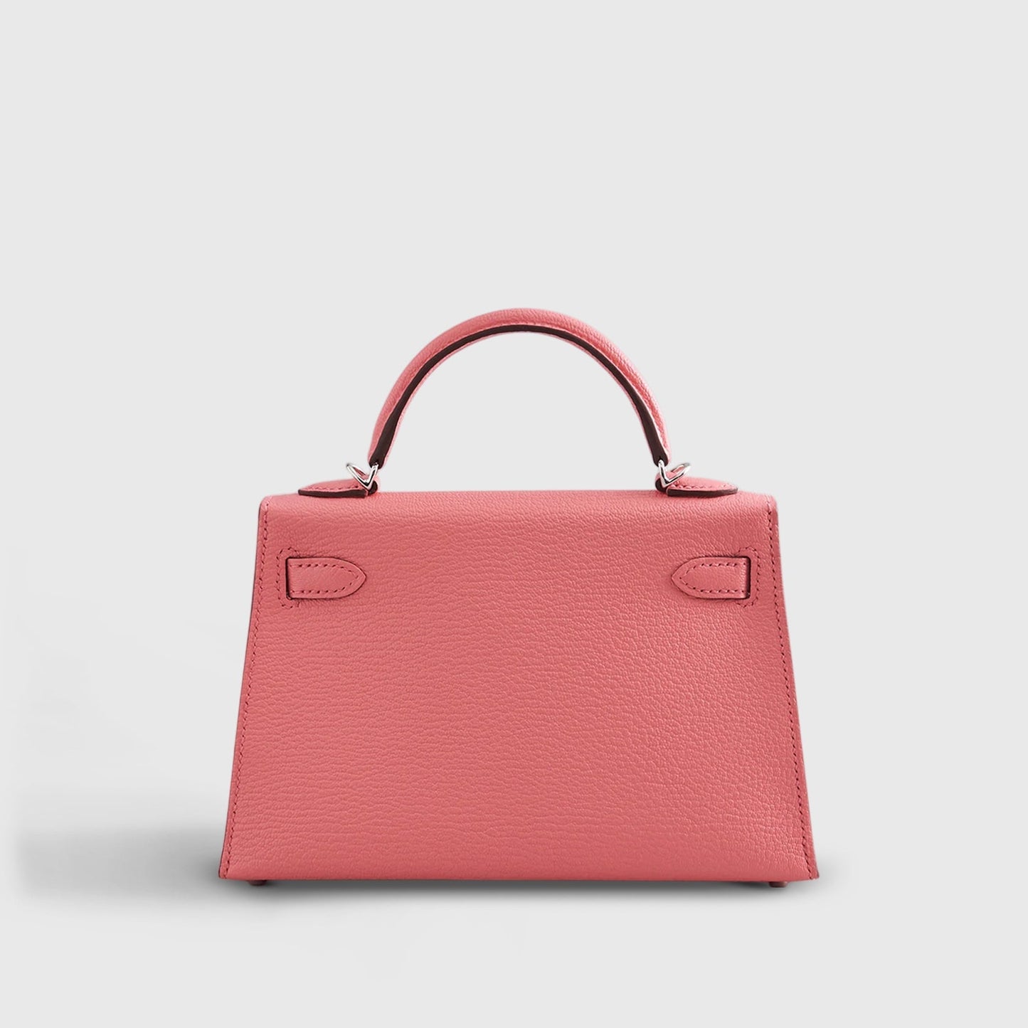 Hermès Kelly Verso Mini Chevre Rose d'Ete/Rouge Venetian Palladium Hardware