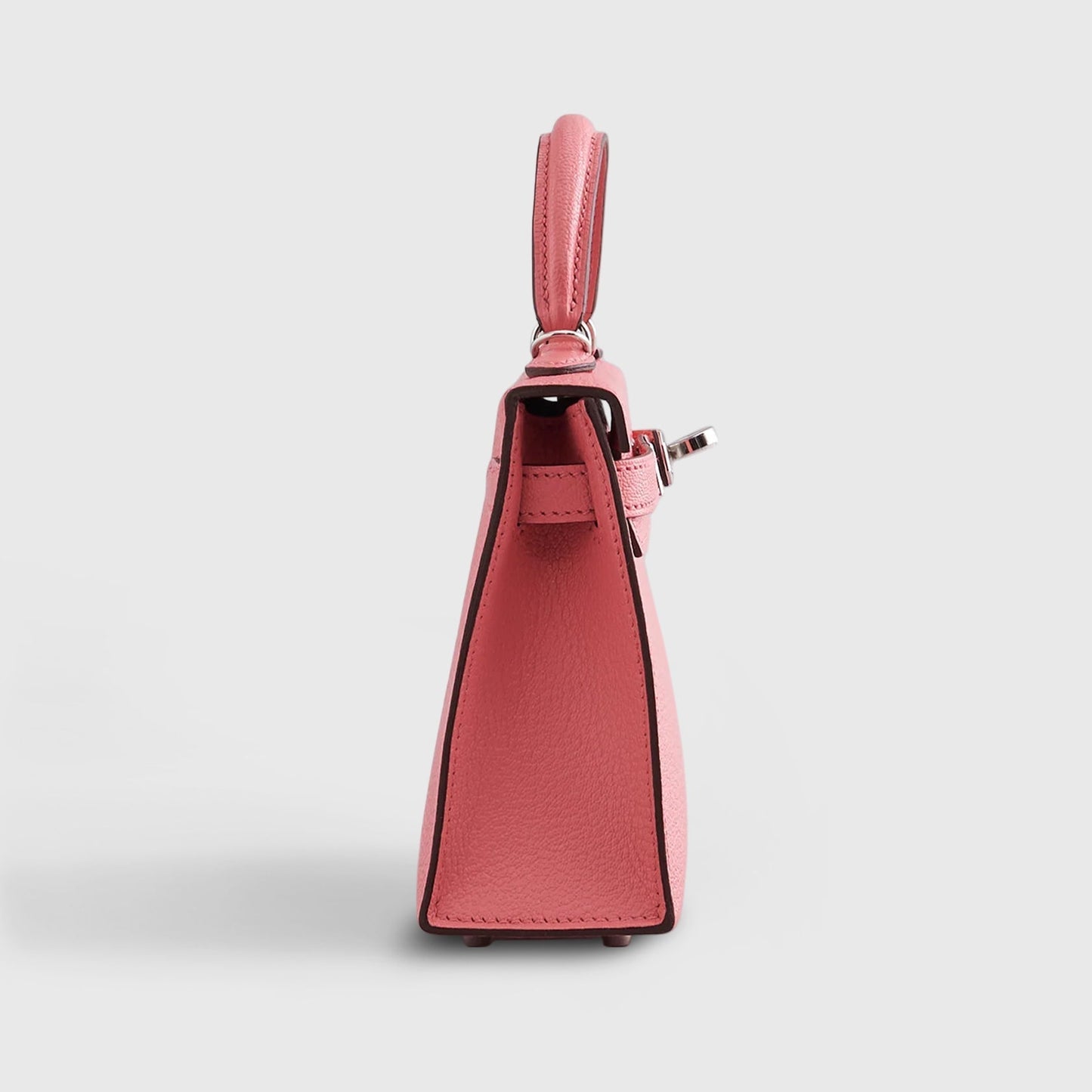 Hermès Kelly Verso Mini Chevre Rose d'Ete/Rouge Venetian Palladium Hardware