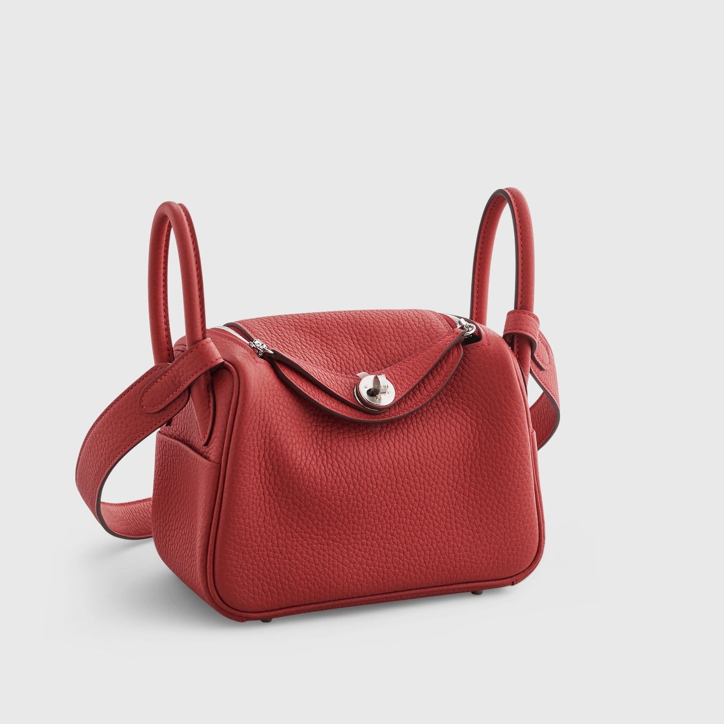 Hermès Lindy 20 Clemence Vermillon Palladium Hardware
