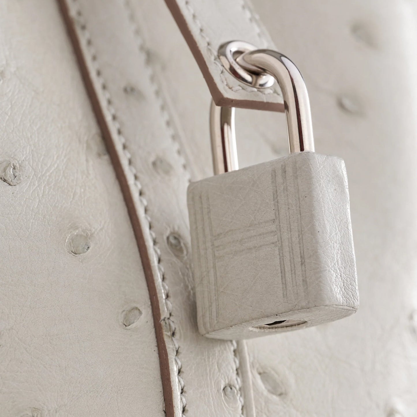 Hermès Picotin Micro Ostrich Gris Perle Palladium Hardware