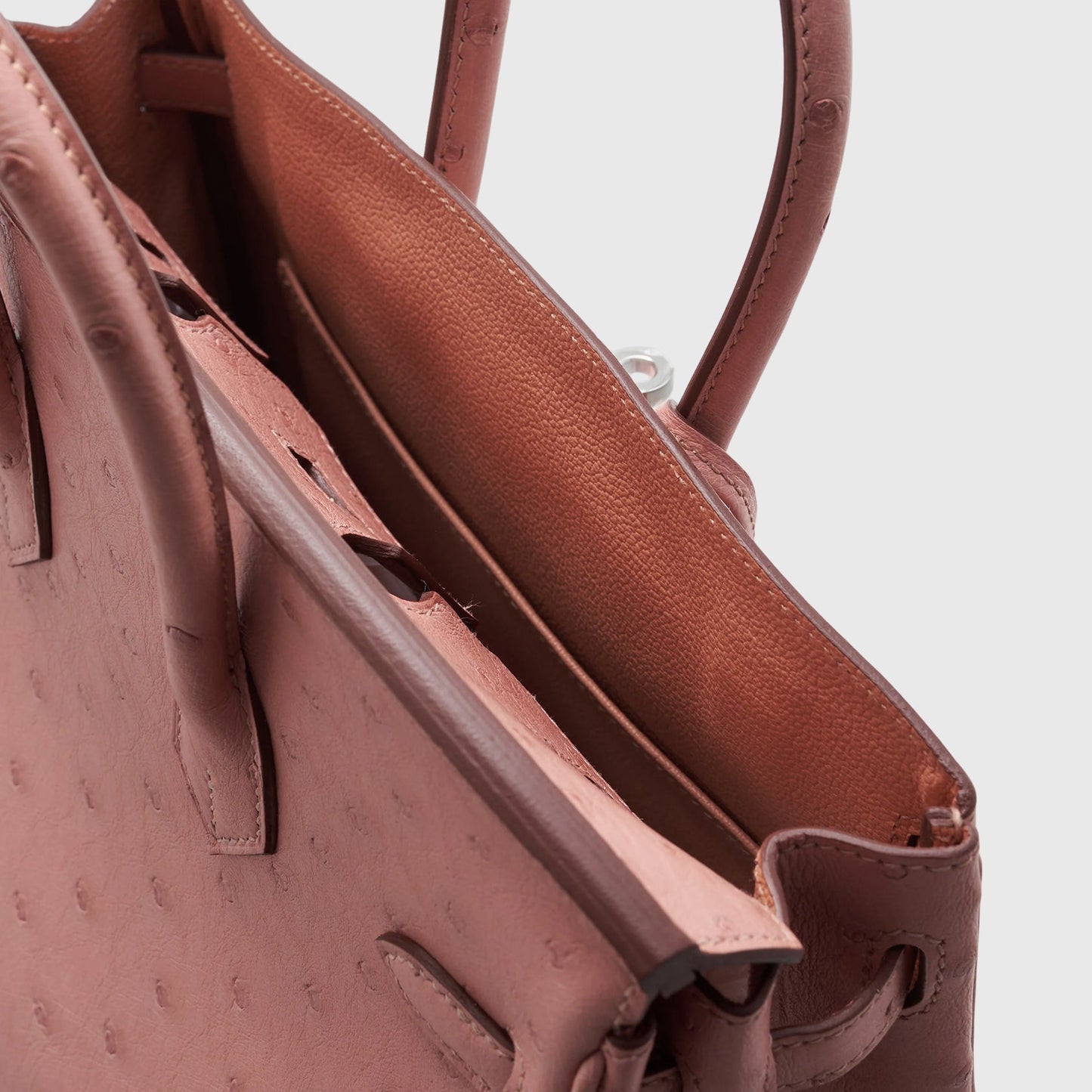 Hermès Birkin 25 Ostrich Terre Cuite Palladium Hardware