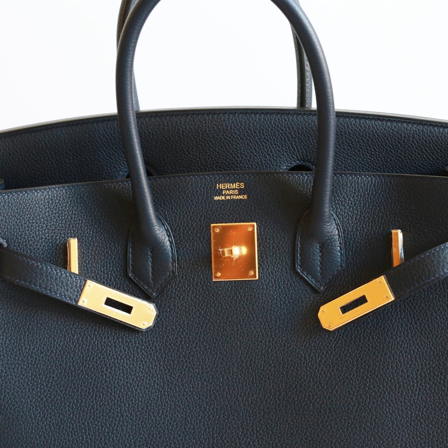 Hermes | Gold & Togo Leather Birkin in Blue Nuit | 35cm