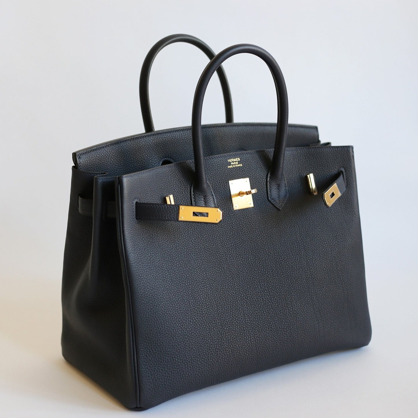Hermes | Gold & Togo Leather Birkin in Blue Nuit | 35cm