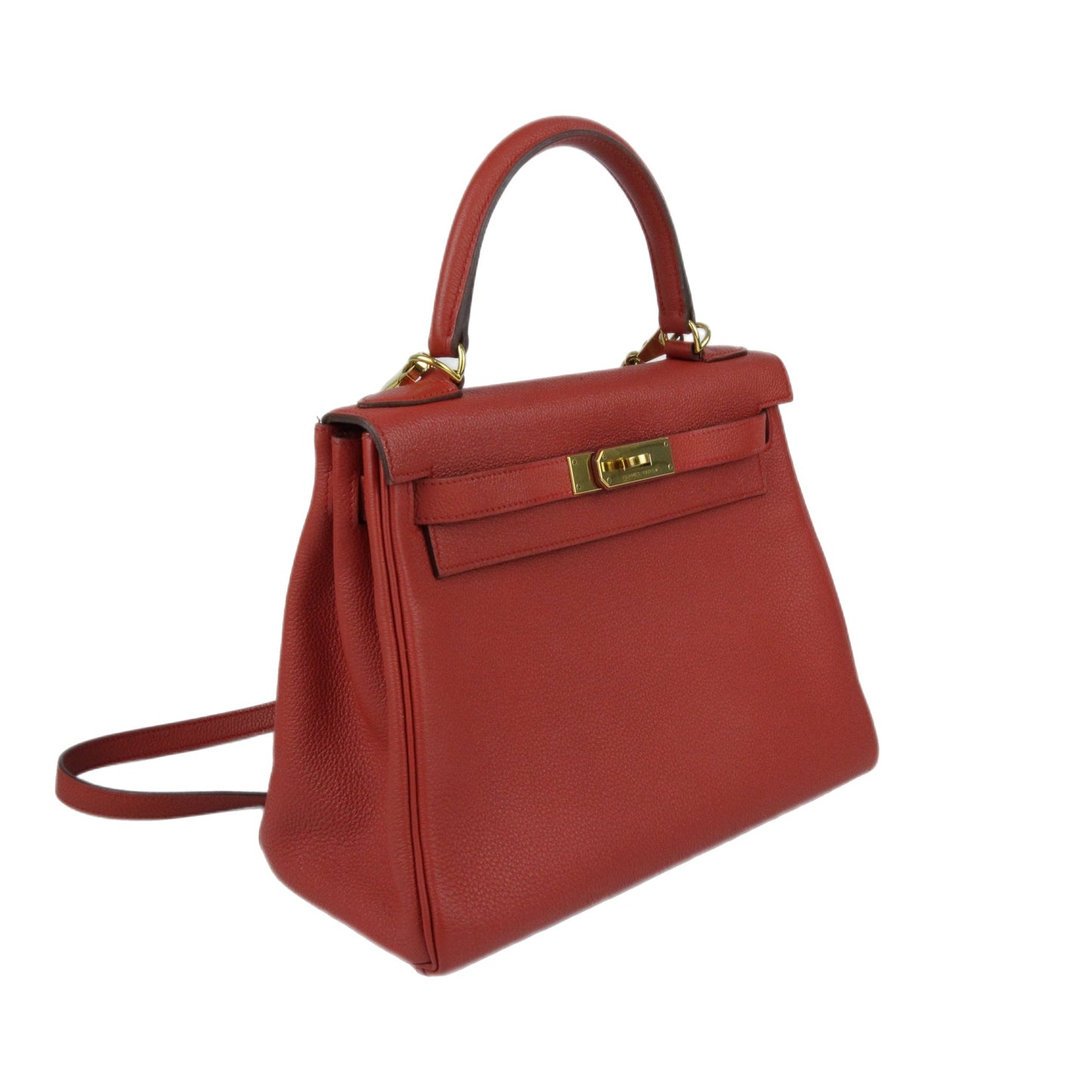 Hermes Kelly 28 Rouge Casaque Togo with Gold Hardware