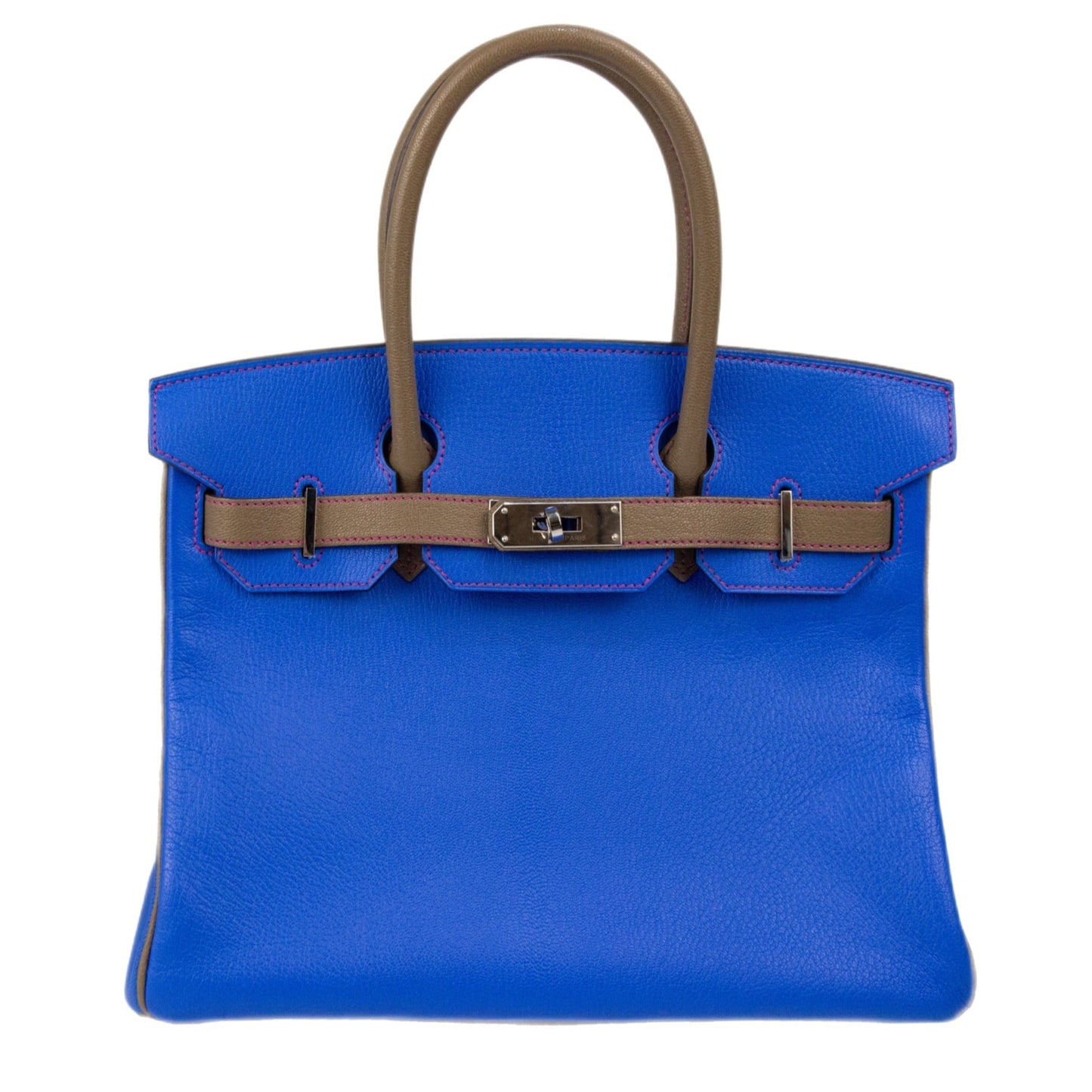 Hermes Birkin 30 HSS Electric Blue Etoupe with Palladium Hardware
