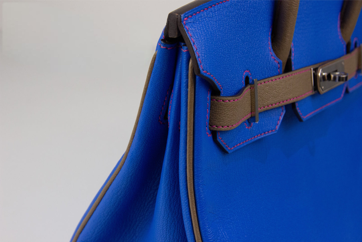 Hermes Birkin 30 HSS Electric Blue Etoupe with Palladium Hardware