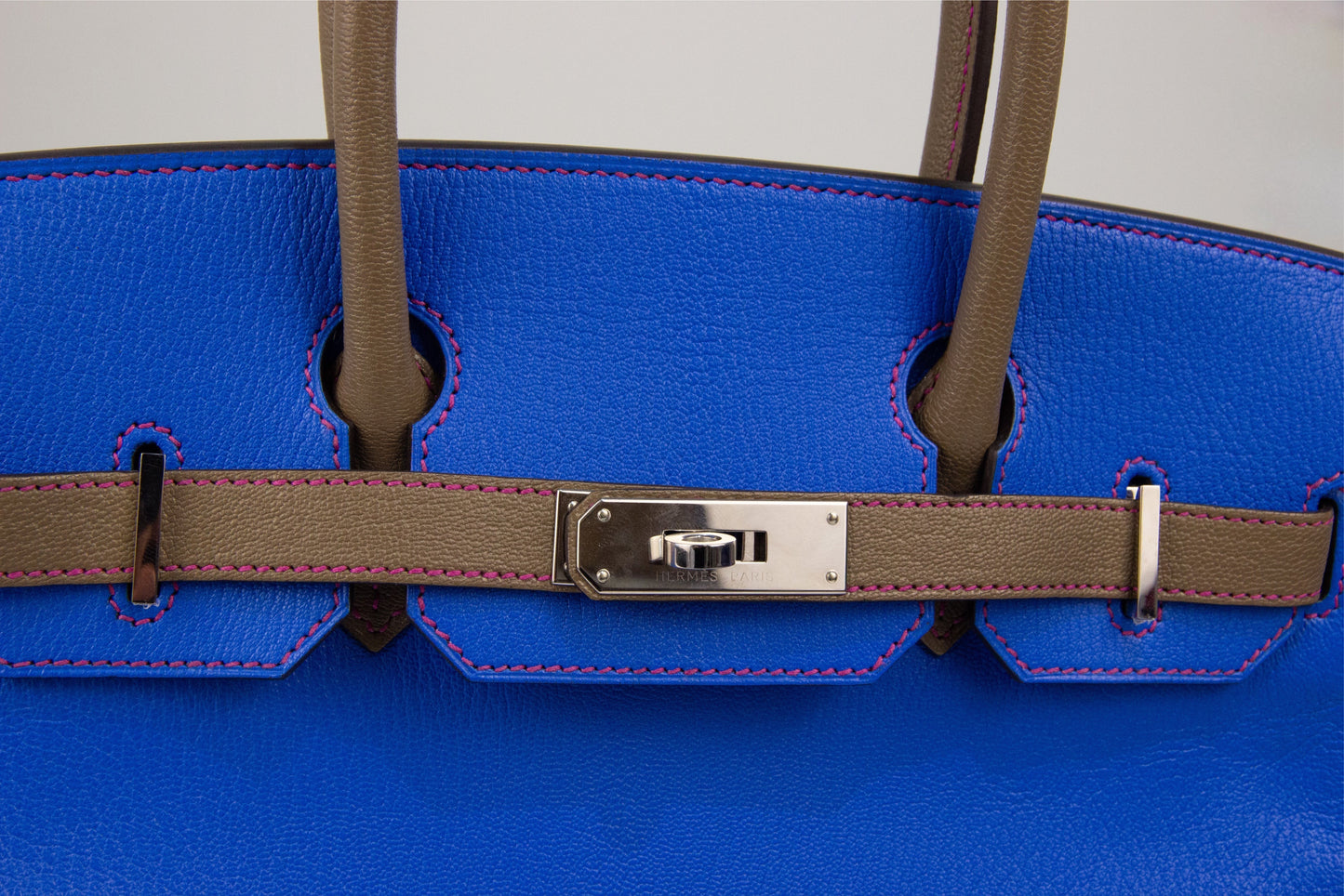 Hermes Birkin 30 HSS Electric Blue Etoupe with Palladium Hardware