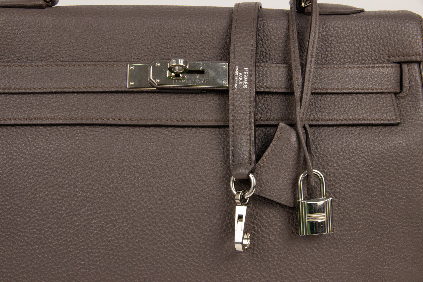 Hermes Kelly 35 Togo Etain Retourne with Palladium Hardware