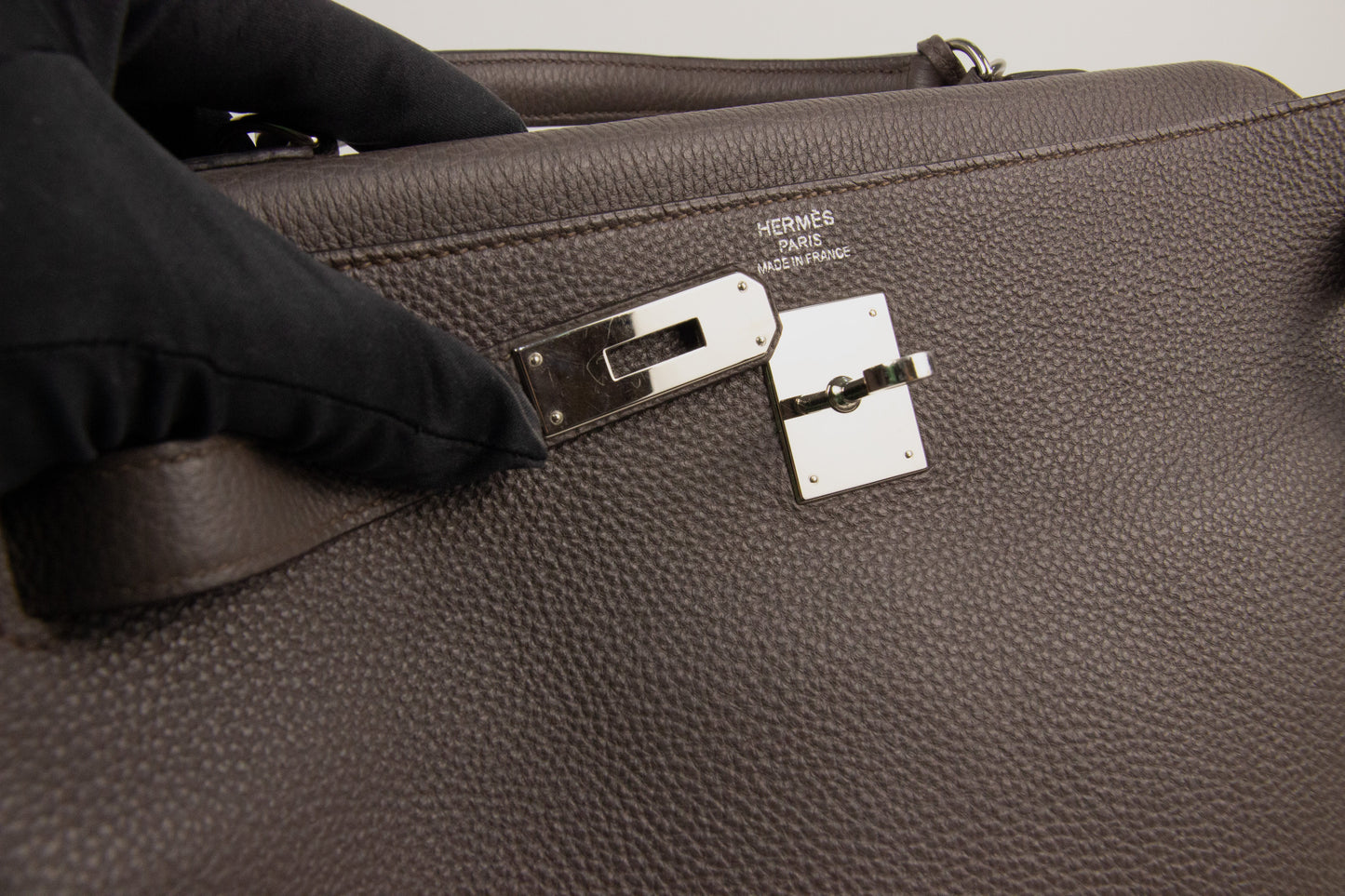 Hermes Kelly 35 Togo Etain Retourne with Palladium Hardware