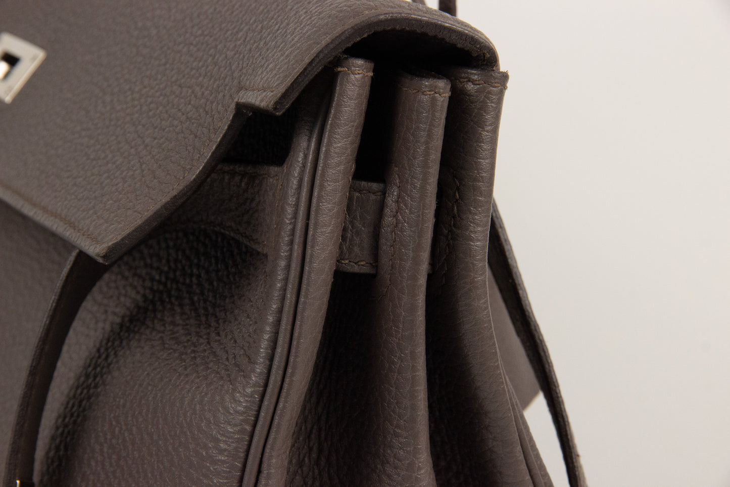 Hermes Kelly 35 Togo Etain Retourne with Palladium Hardware