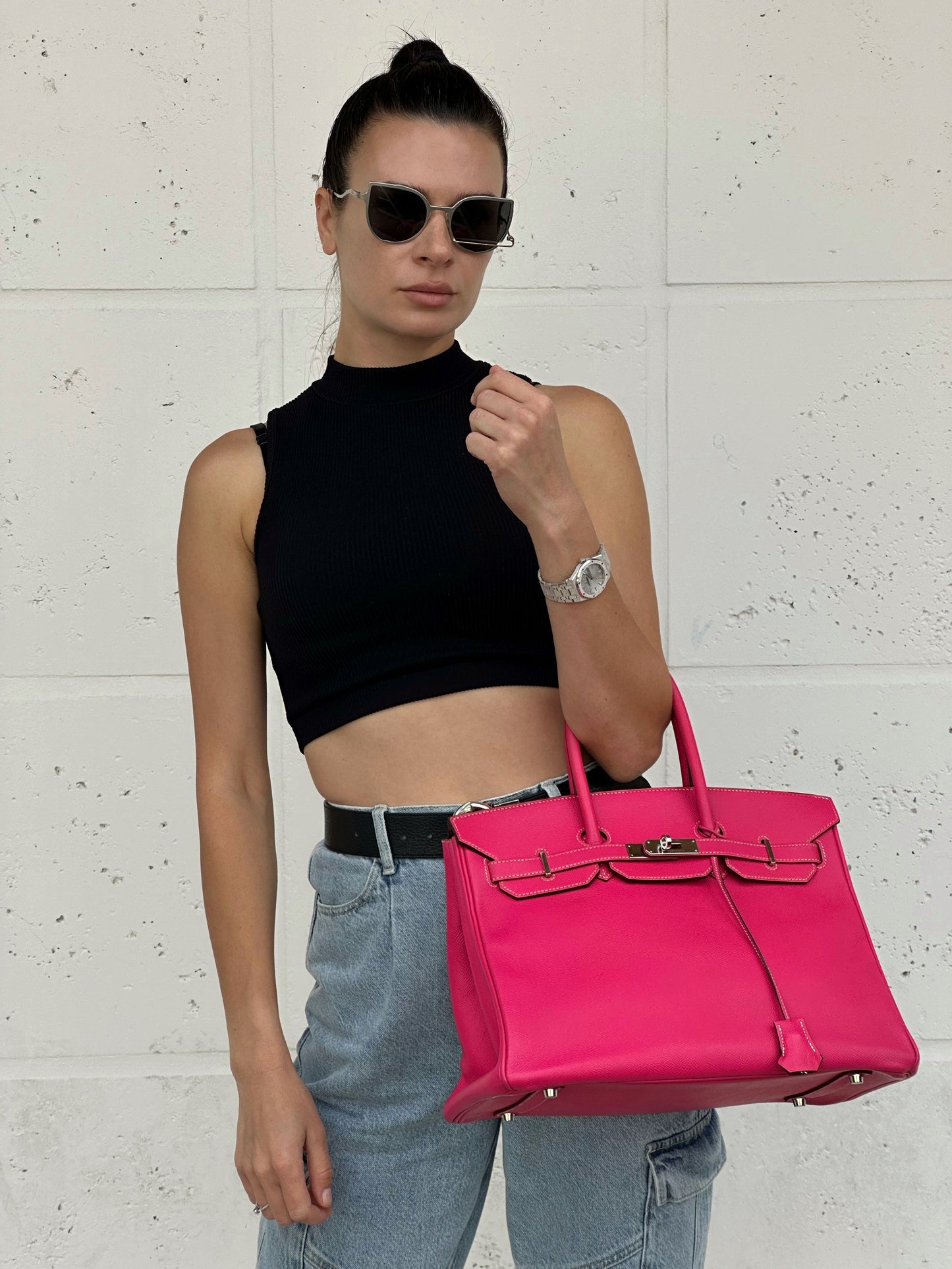 Hermes Birkin 35 Epsom Rose Tyrien