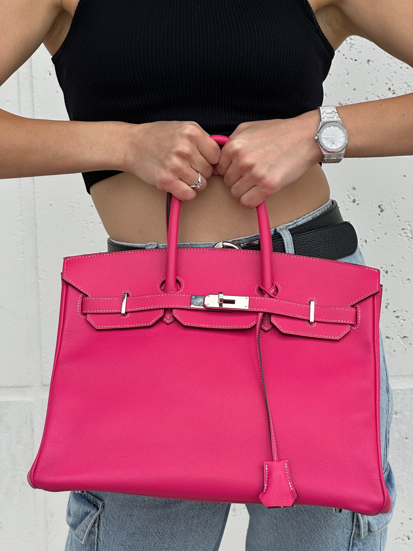 Hermes Birkin 35 Epsom Rose Tyrien