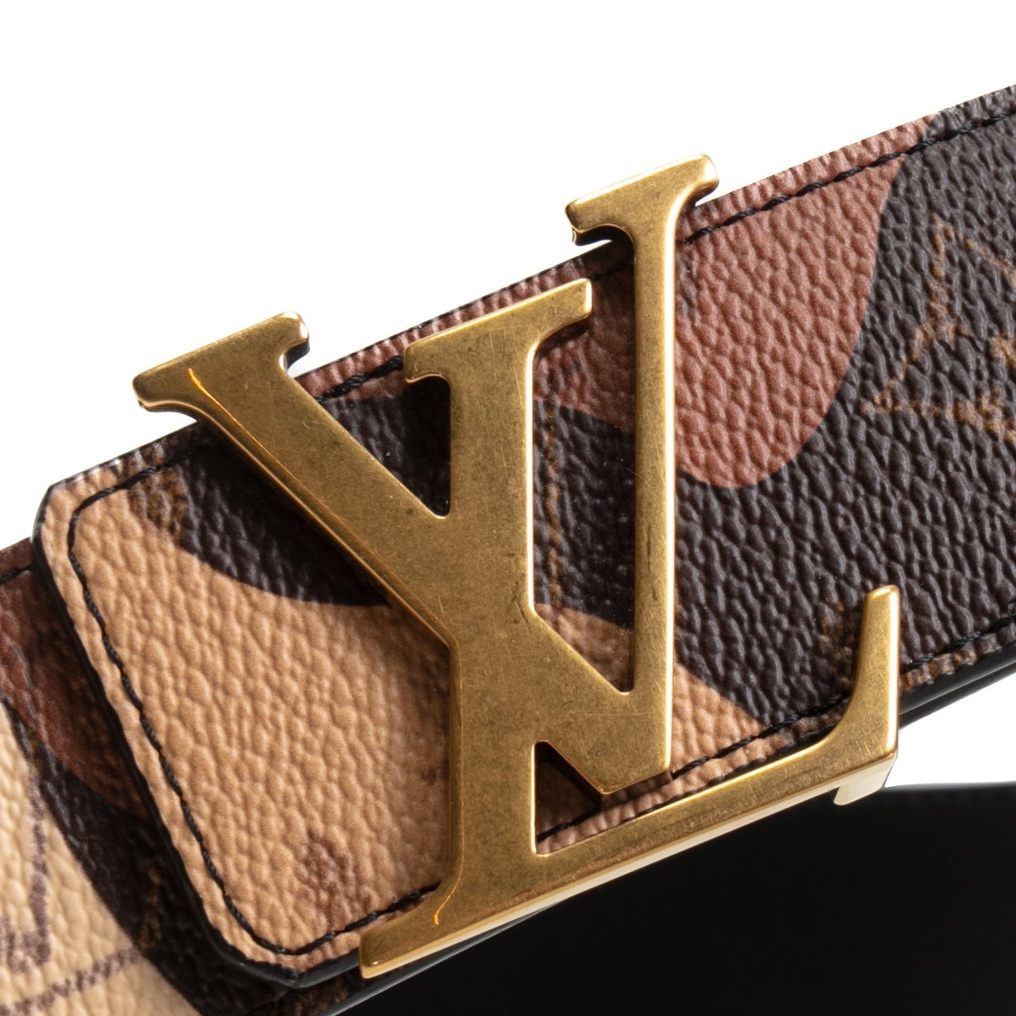 LOUIS VUITTON x Kid Super LV Initials Reversible Belt - Sand Camouflage