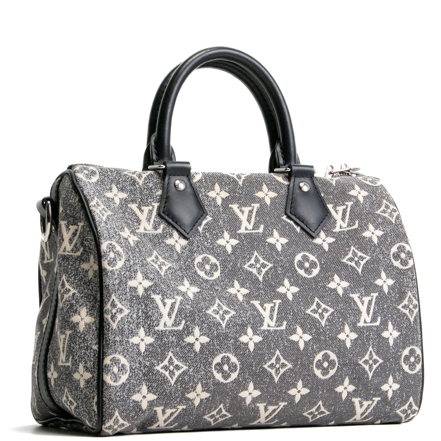 LOUIS VUITTON Monogram Jacquard Denim Speedy Bandouliere 25 - Dark Gray