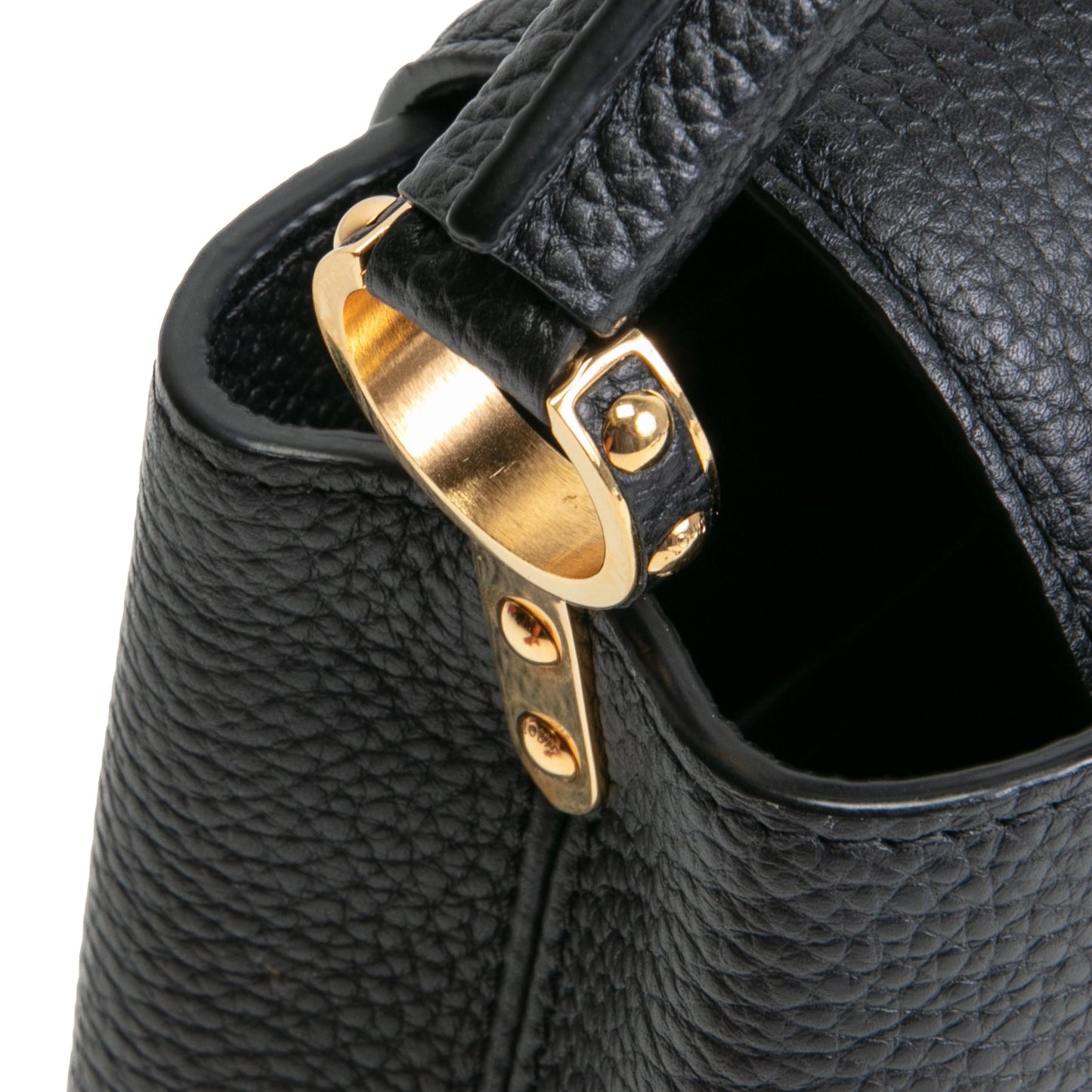 LOUIS VUITTON Taurillon Leather Capucines Mini - Black