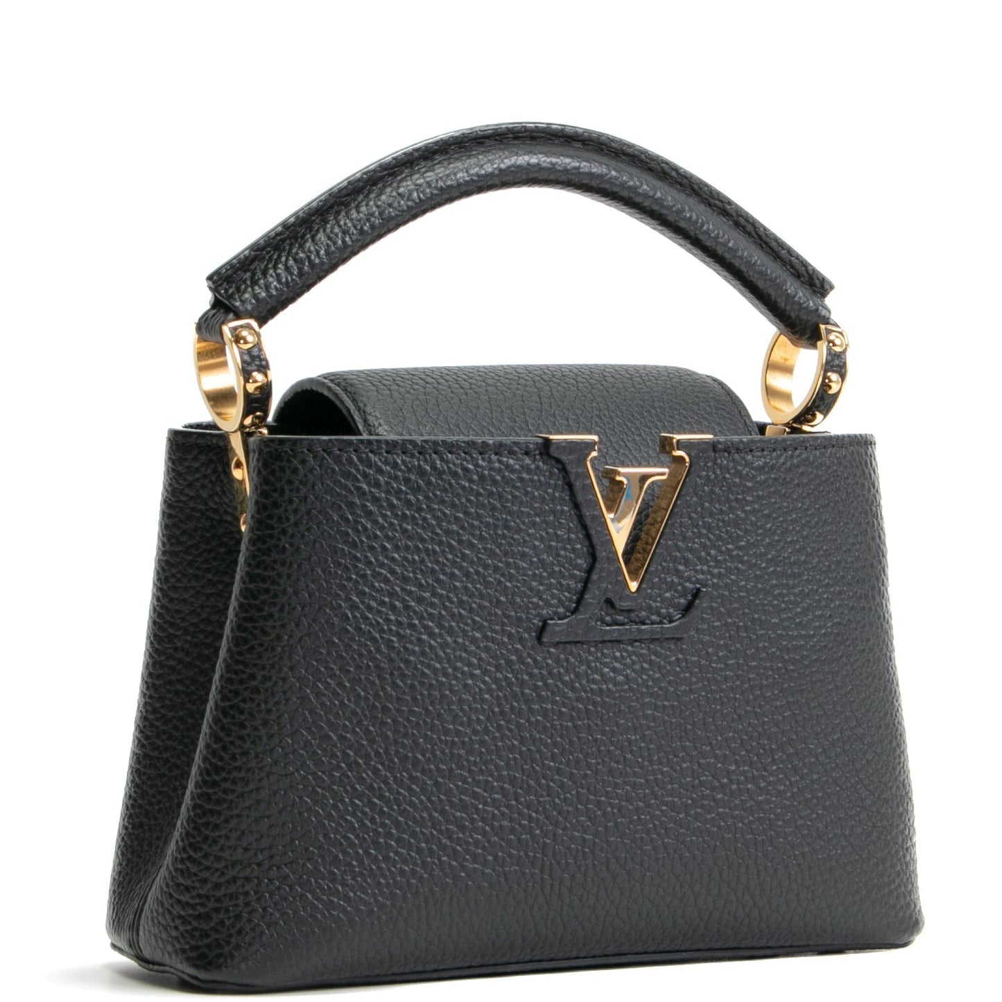 LOUIS VUITTON Taurillon Leather Capucines Mini - Black