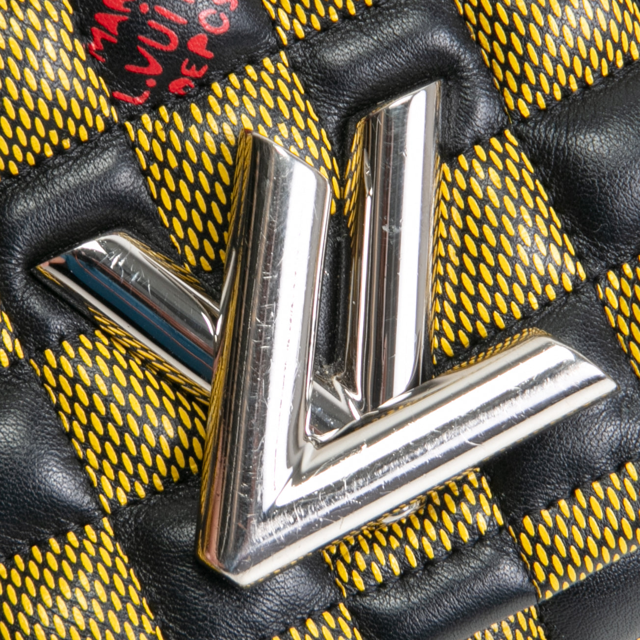 LOUIS VUITTON Limited Edition Damier Quilted Twist BB- Yellow/Black