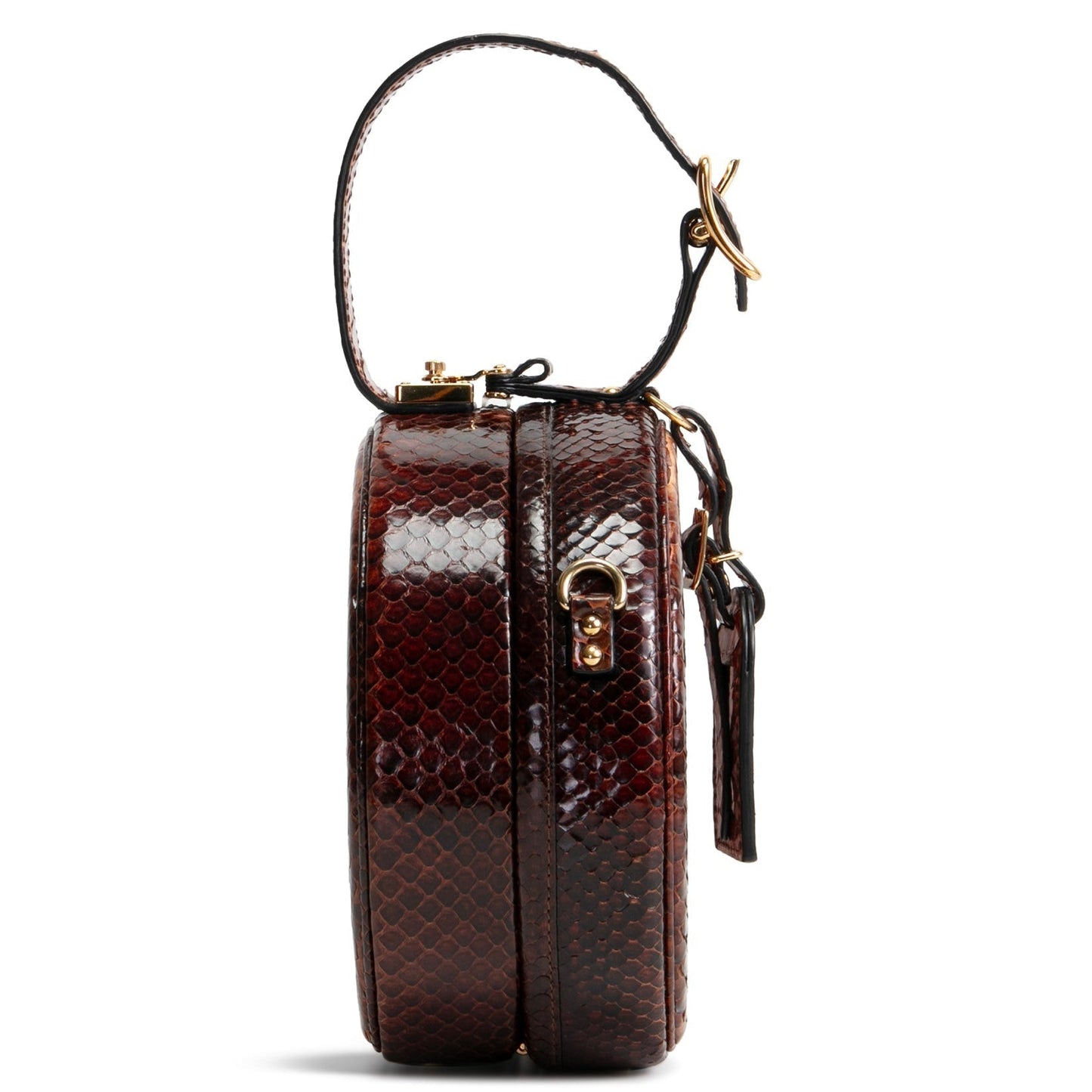 LOUIS VUITTON Python Petite Boite Chapeau - Brown