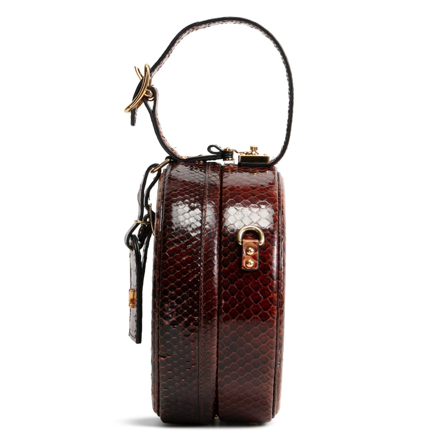 LOUIS VUITTON Python Petite Boite Chapeau - Brown