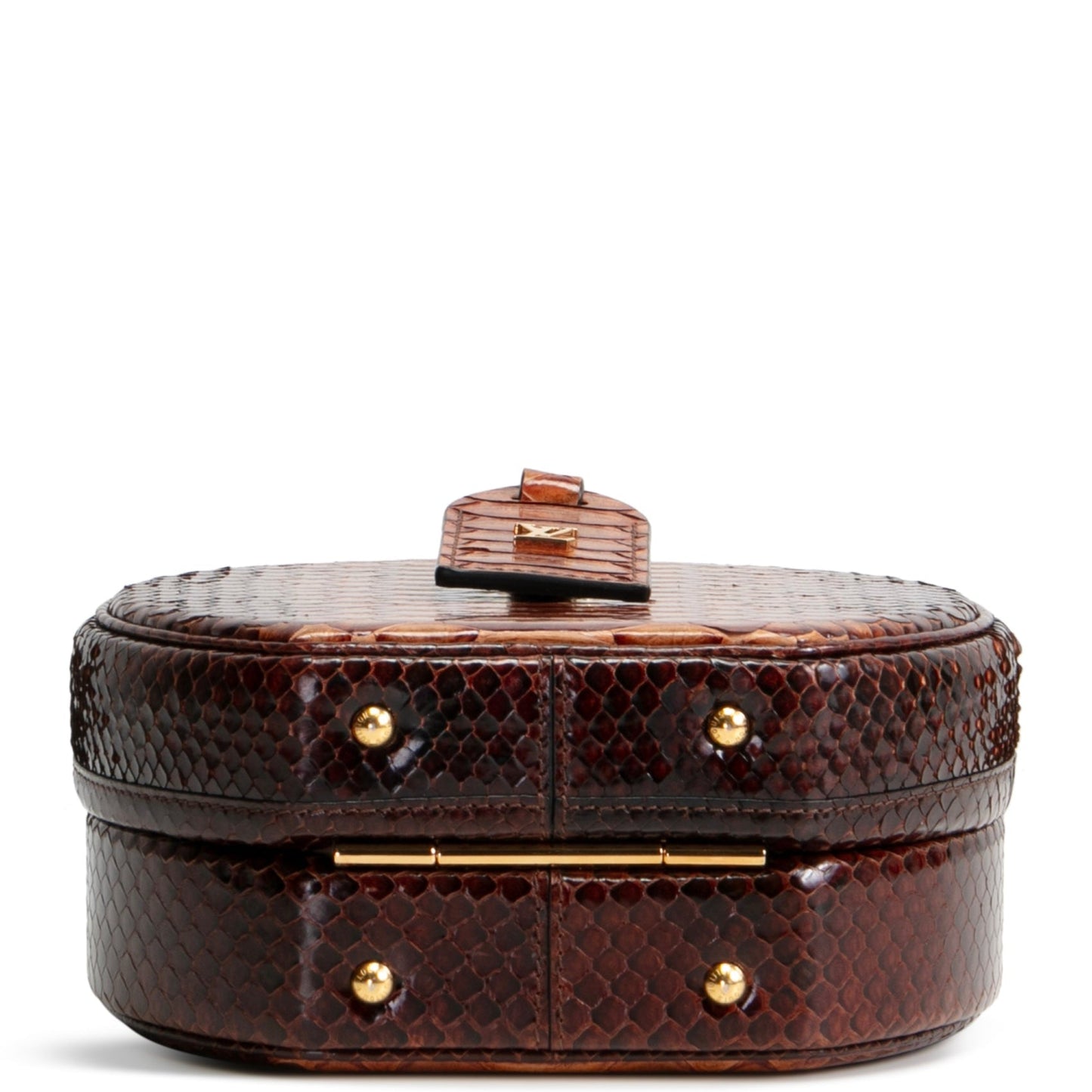 LOUIS VUITTON Python Petite Boite Chapeau - Brown