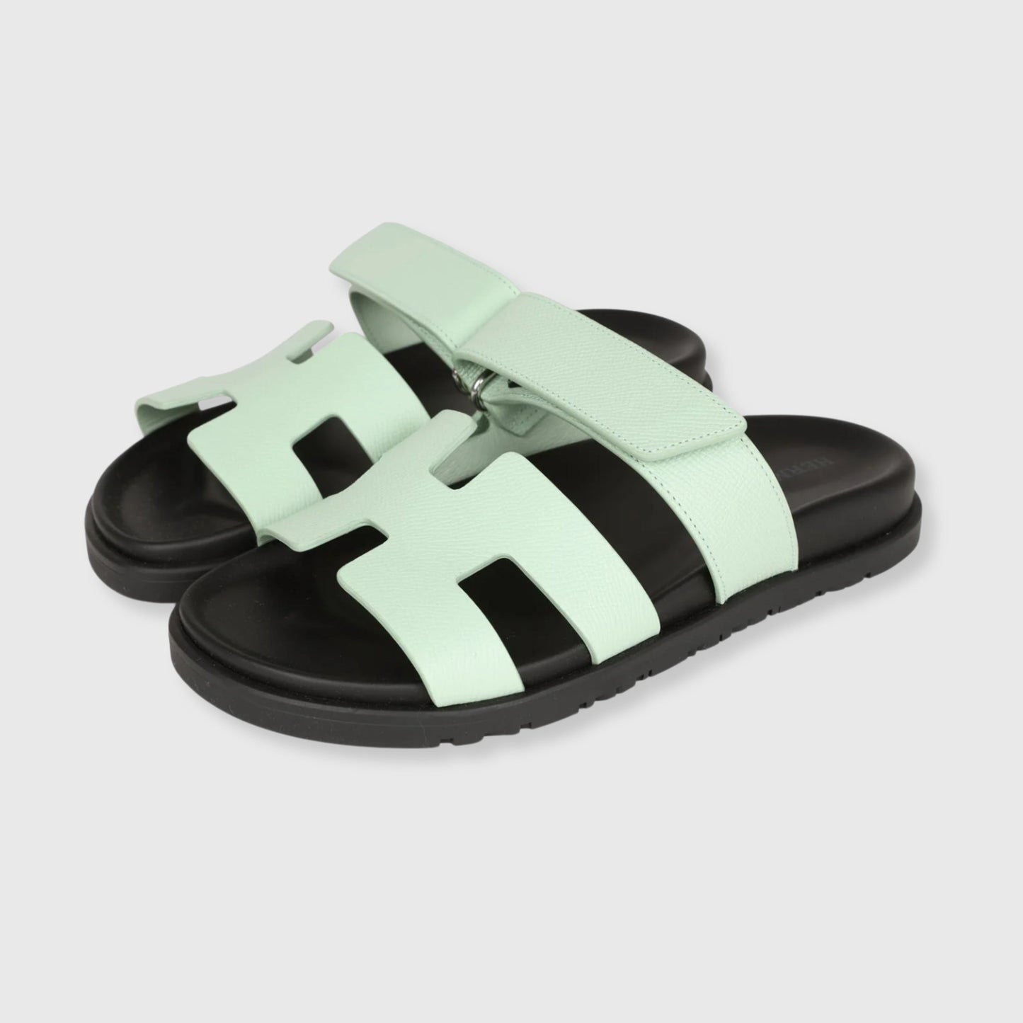 Hermès Chypre Sandals Epsom Vert Jade