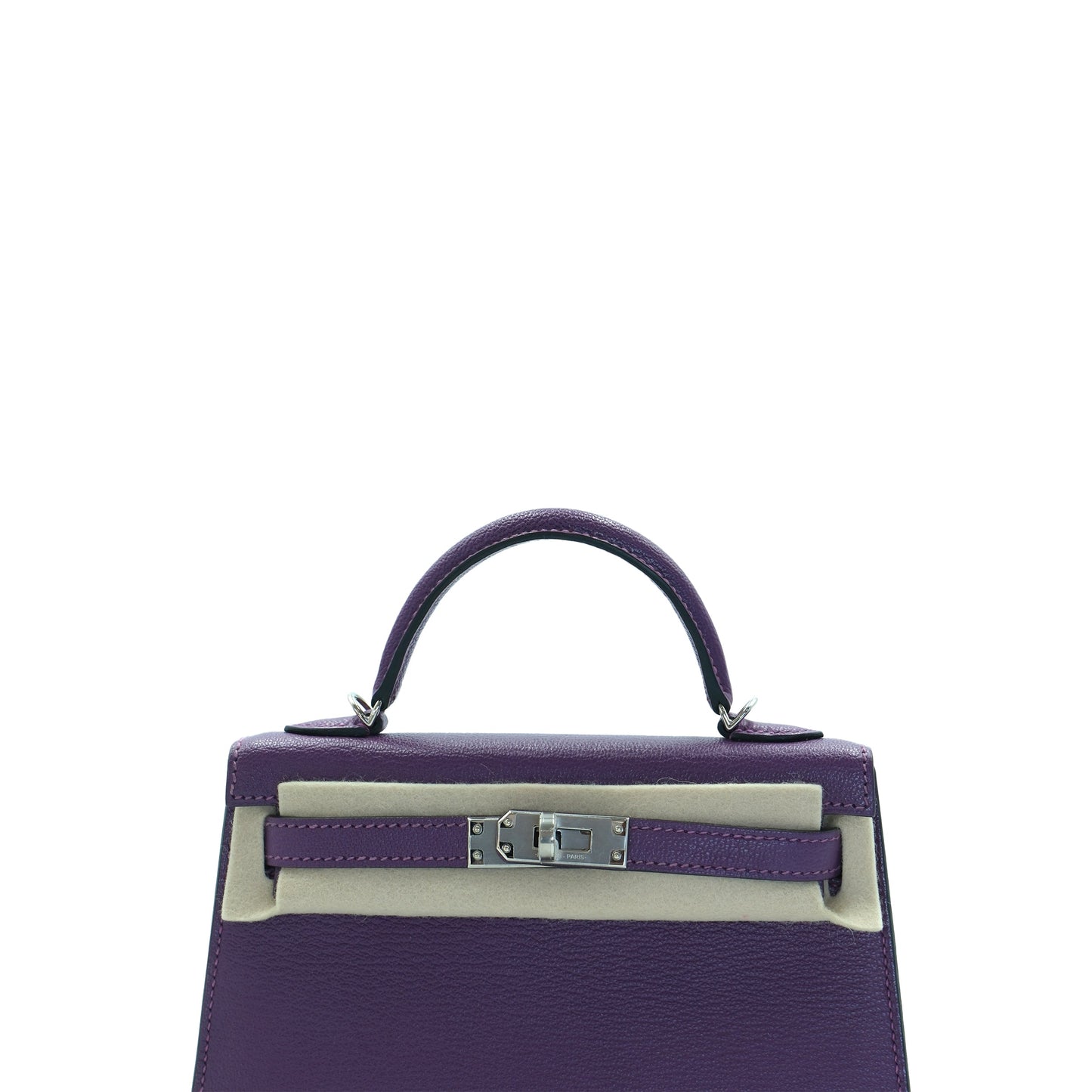 Hermes Mini Kelly II Sellier 20 Anemone Chevre Mysore with Palladium Hardware