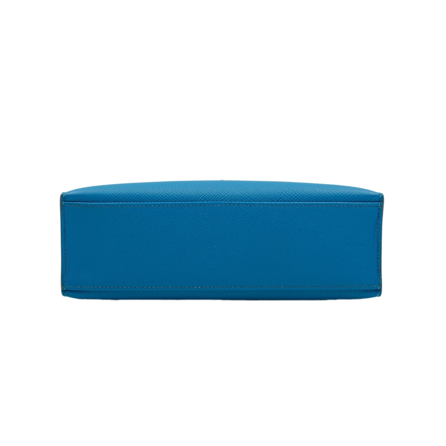 Hermes Kelly Pochette Bleu Izmir Epsom with Palladium Hardware