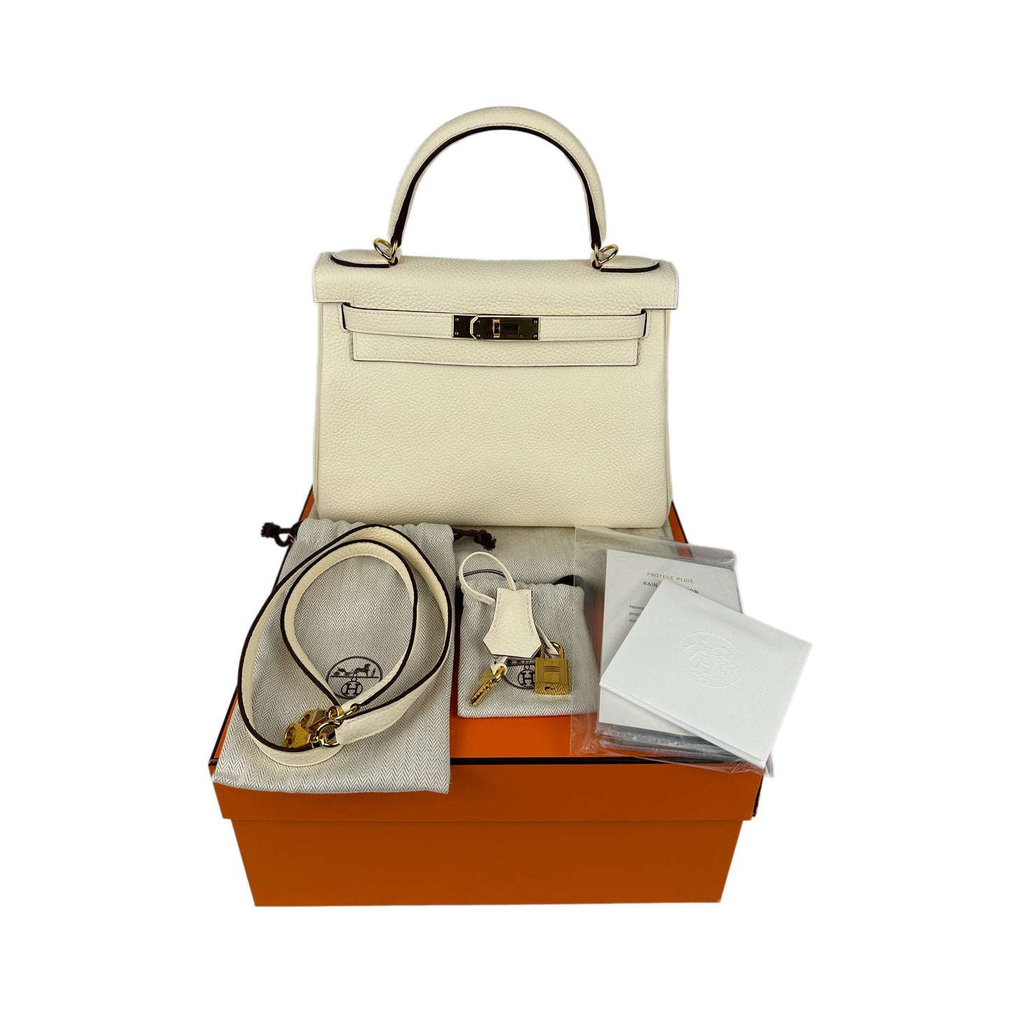 Hermes Kelly 28 Nata Togo Retourne Gold Hardware