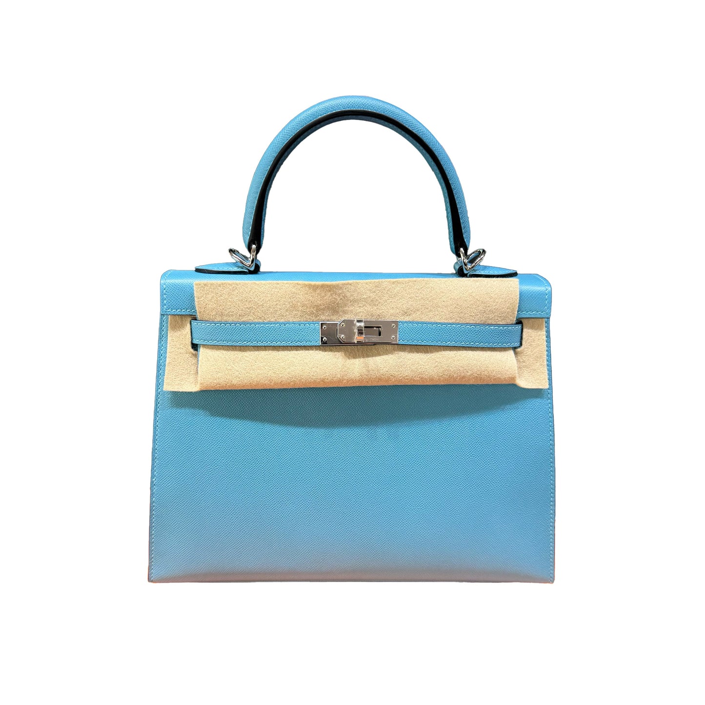 Hermes Kelly 25 Sellier Bleu du Nord Epsom with Palladium Hardware