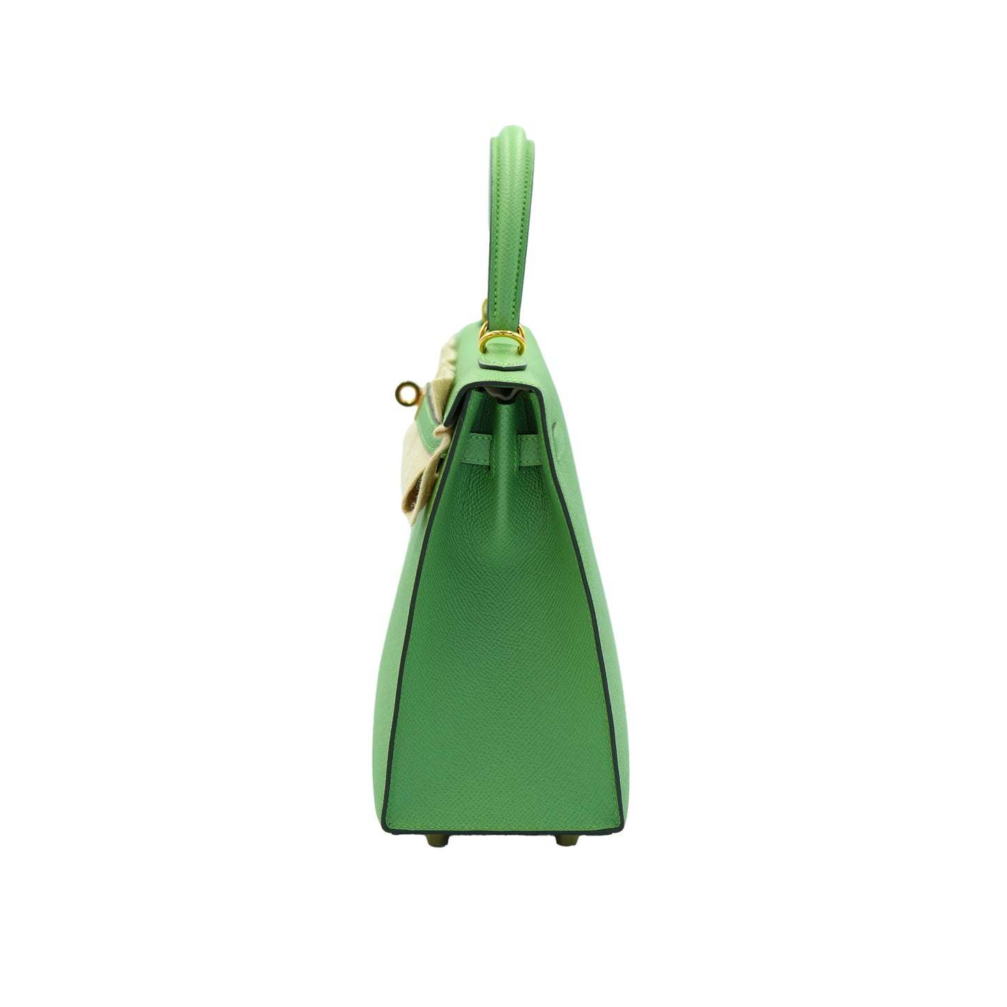 Hermes Kelly 25 Sellier Vert Criquet Epsom with Gold Hardware