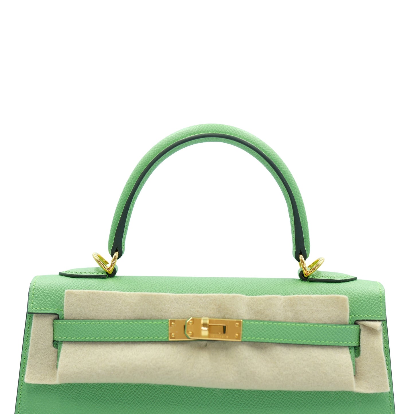 Hermes Kelly 25 Sellier Vert Criquet Epsom with Gold Hardware