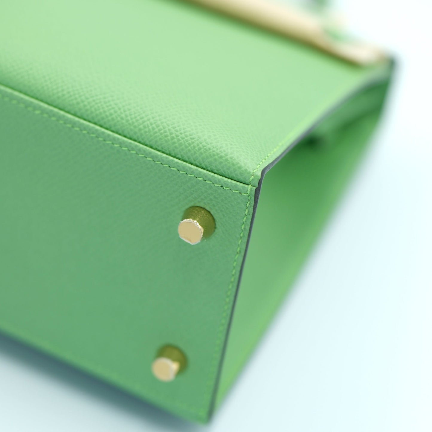 Hermes Kelly 25 Sellier Vert Criquet Epsom with Gold Hardware