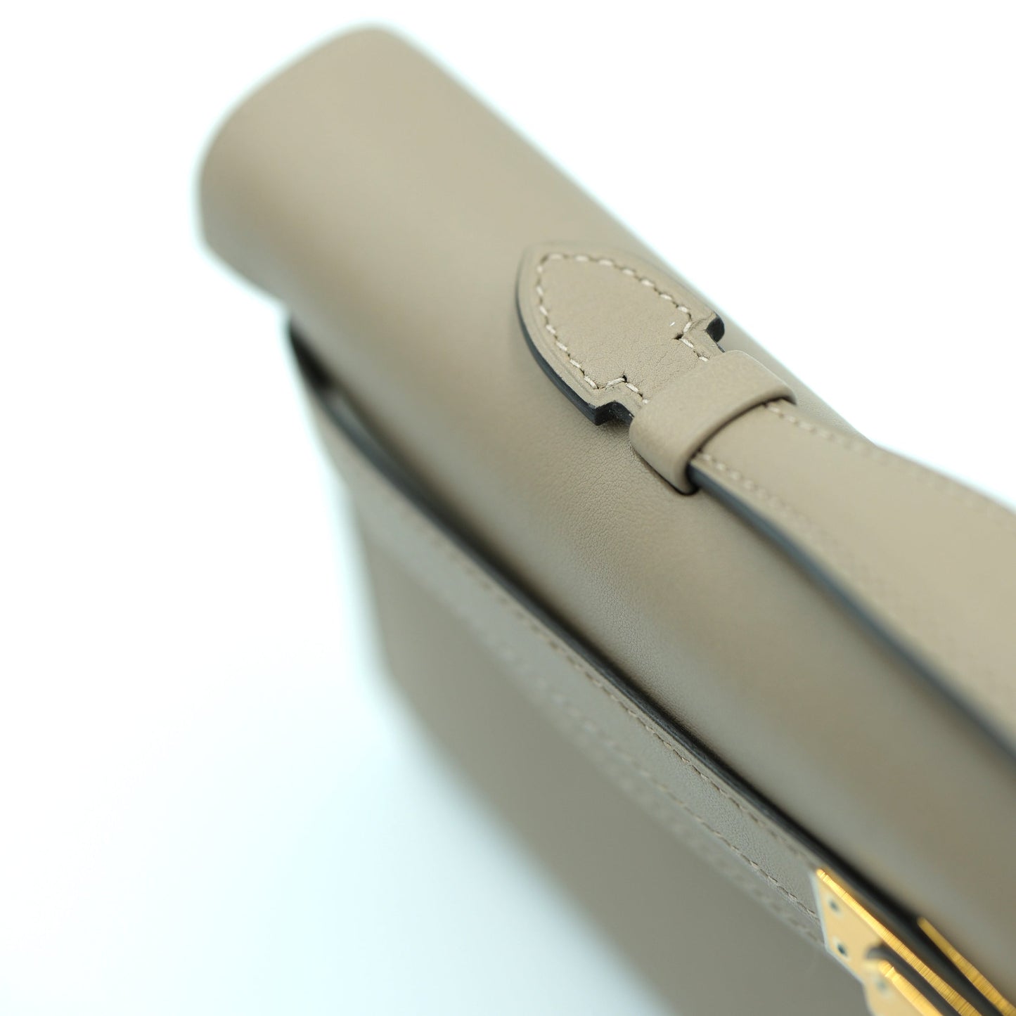 Hermes Kelly Cut Gris Asphalt Swift with Gold Hardware