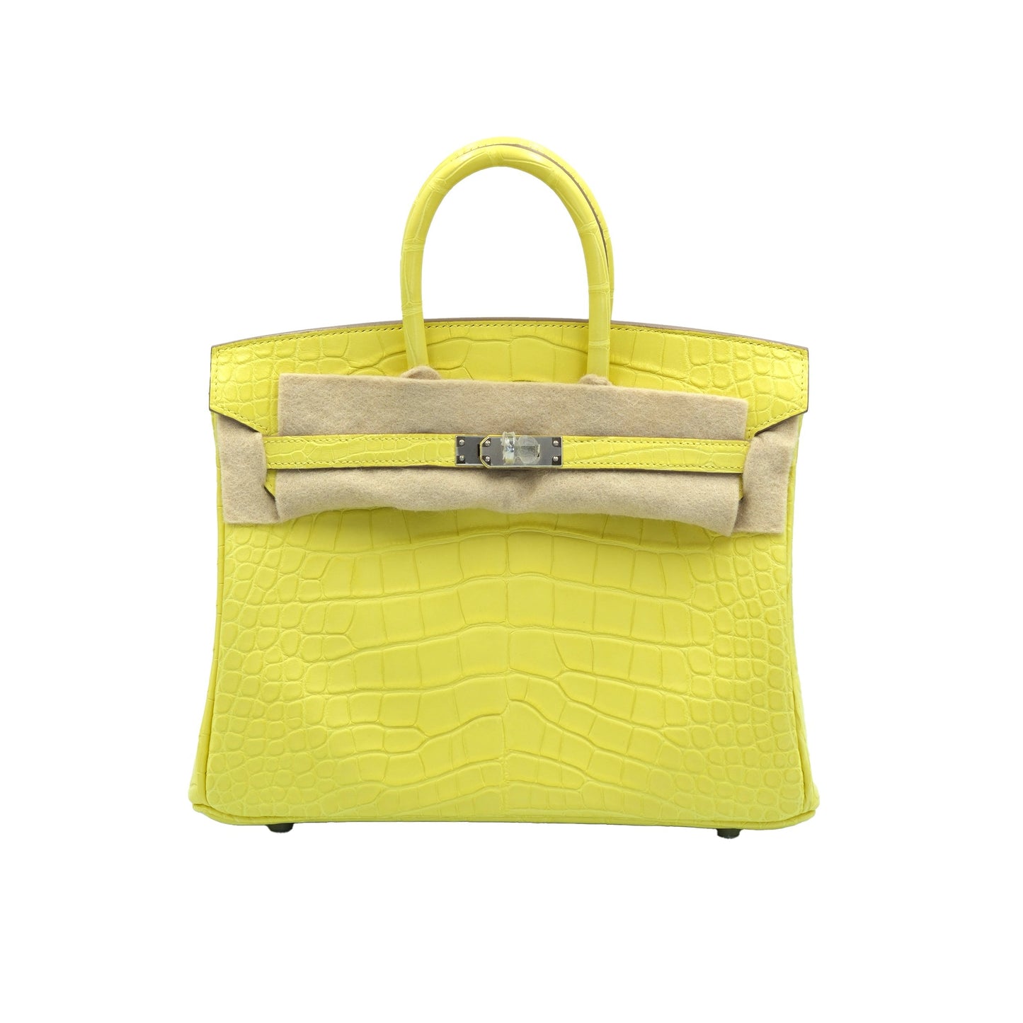 Hermes Birkin 25 Lime Matte Alligator with Palladium Hardware