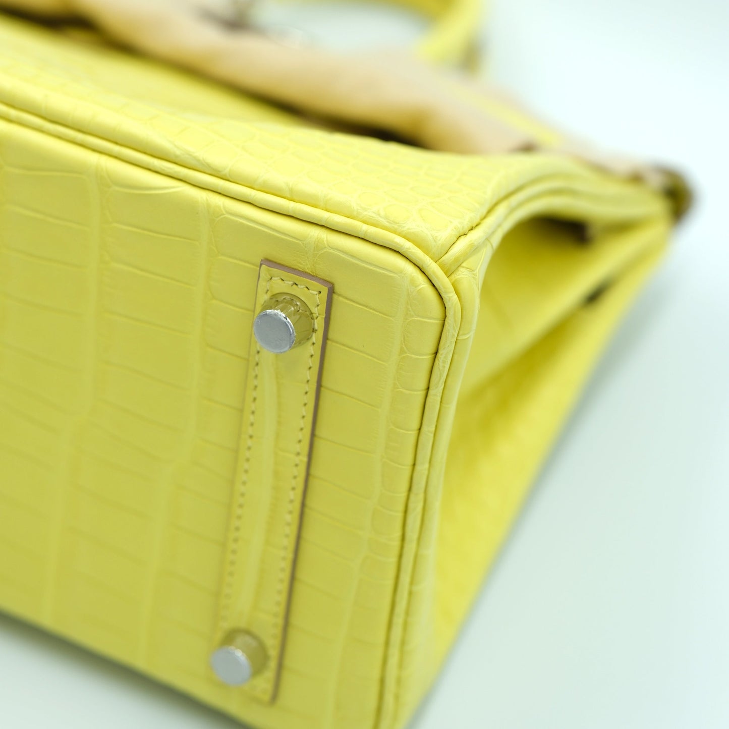 Hermes Birkin 25 Lime Matte Alligator with Palladium Hardware