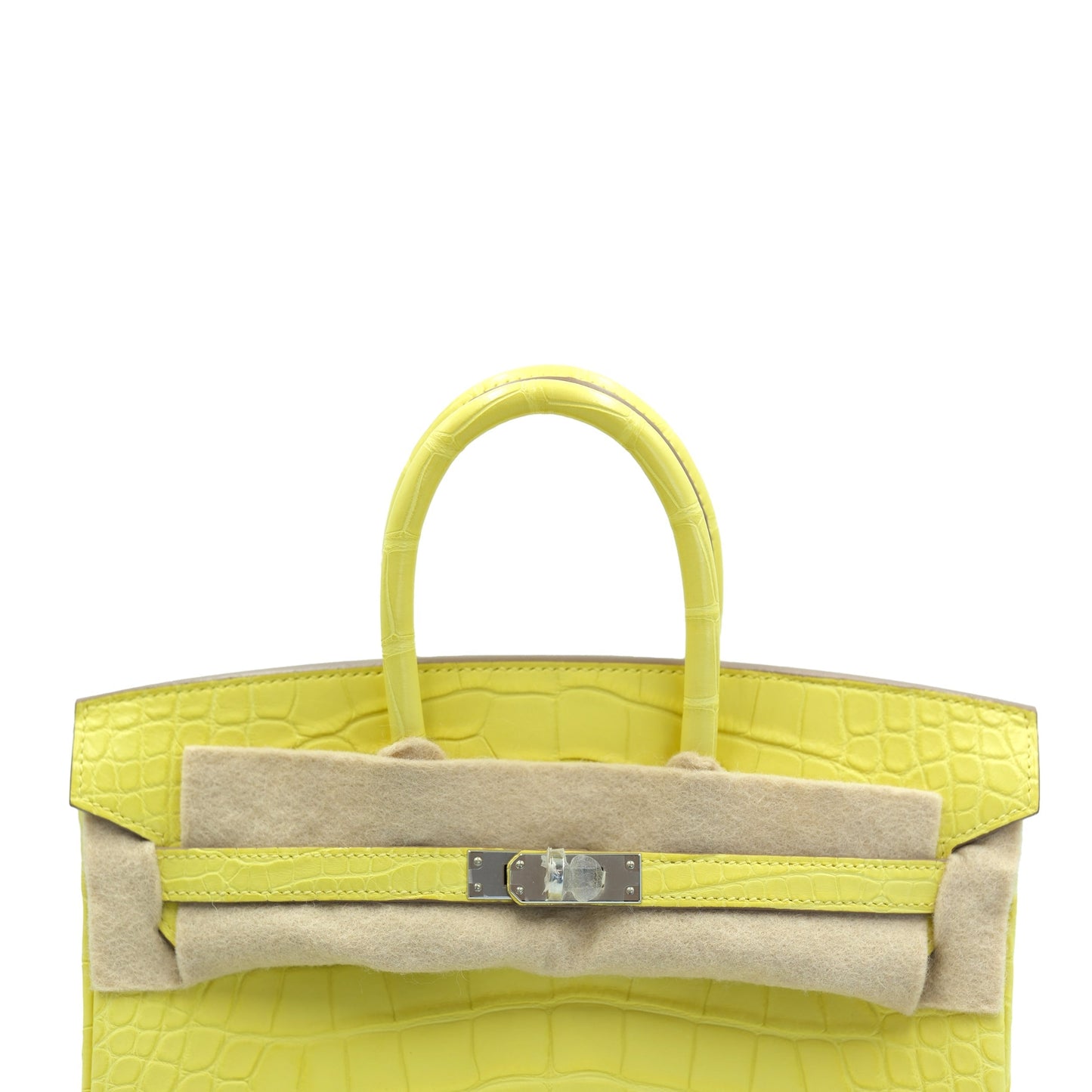 Hermes Birkin 25 Lime Matte Alligator with Palladium Hardware